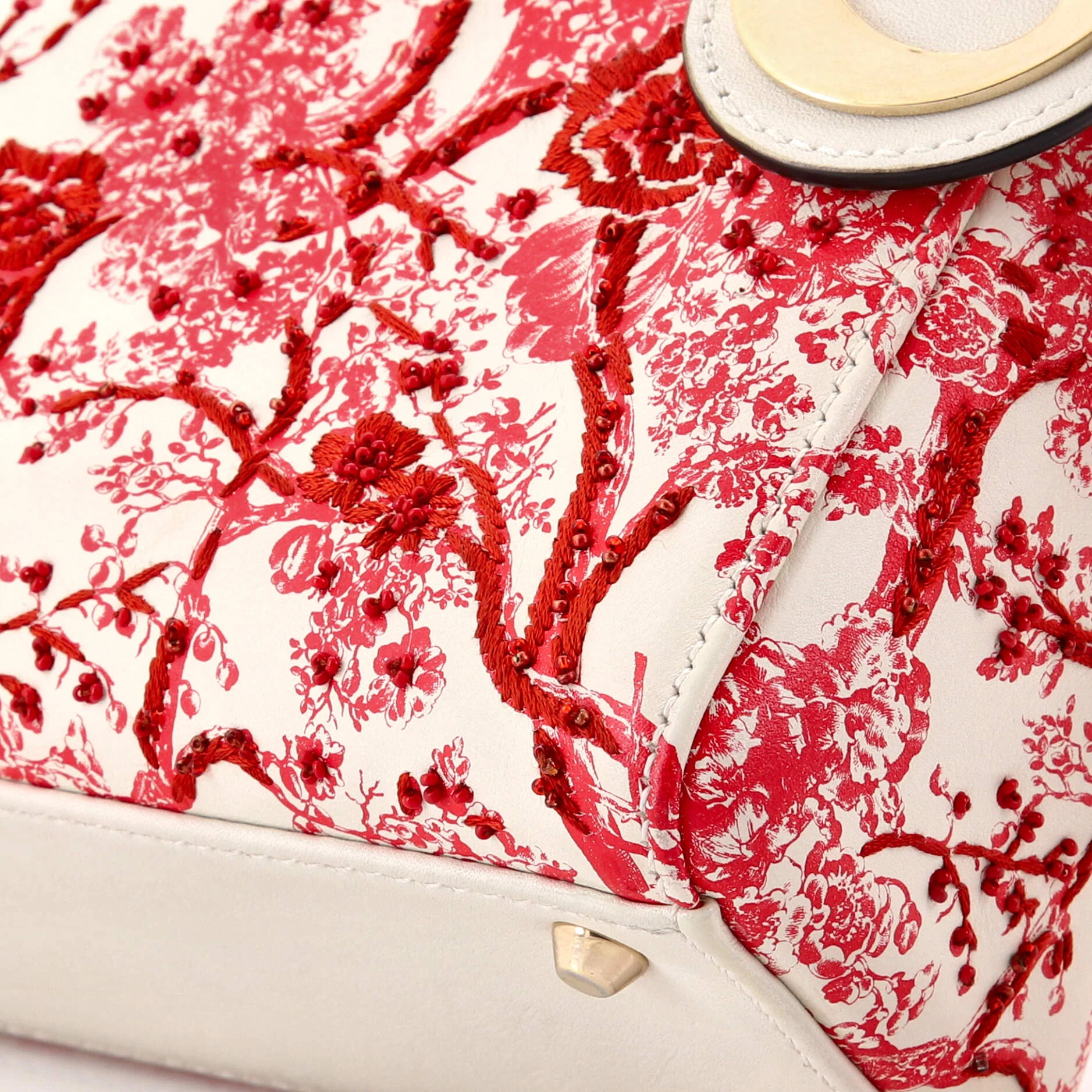 Lady Dior Chain Bag Embroidered Calfskin Mini - Image 6