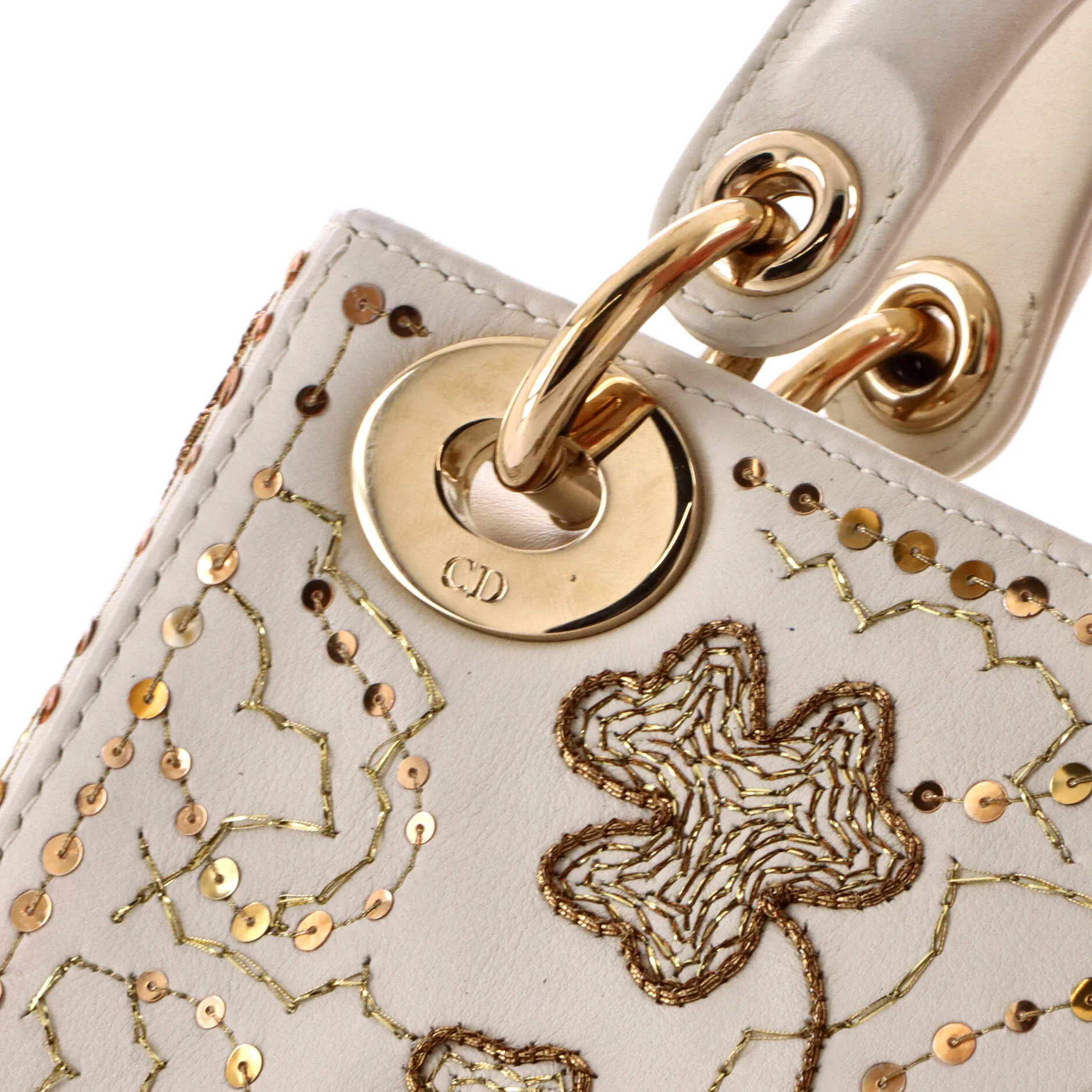 Lady Dior Chain Bag Embroidered Calfskin Mini - Image 7