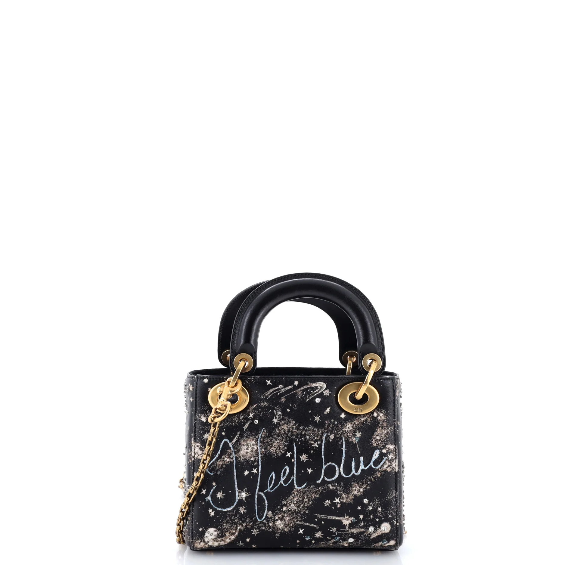 Lady Dior Chain Bag Embroidered Calfskin Mini - Image 3
