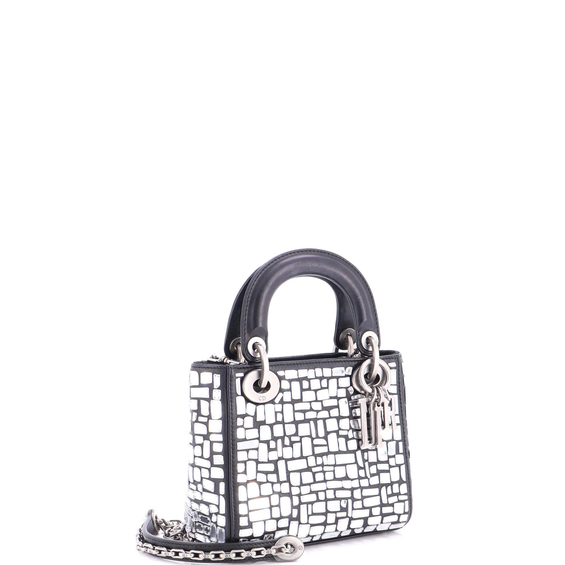 Lady Dior Chain Bag Leather and Mirror Mosaic Mini - Image 2