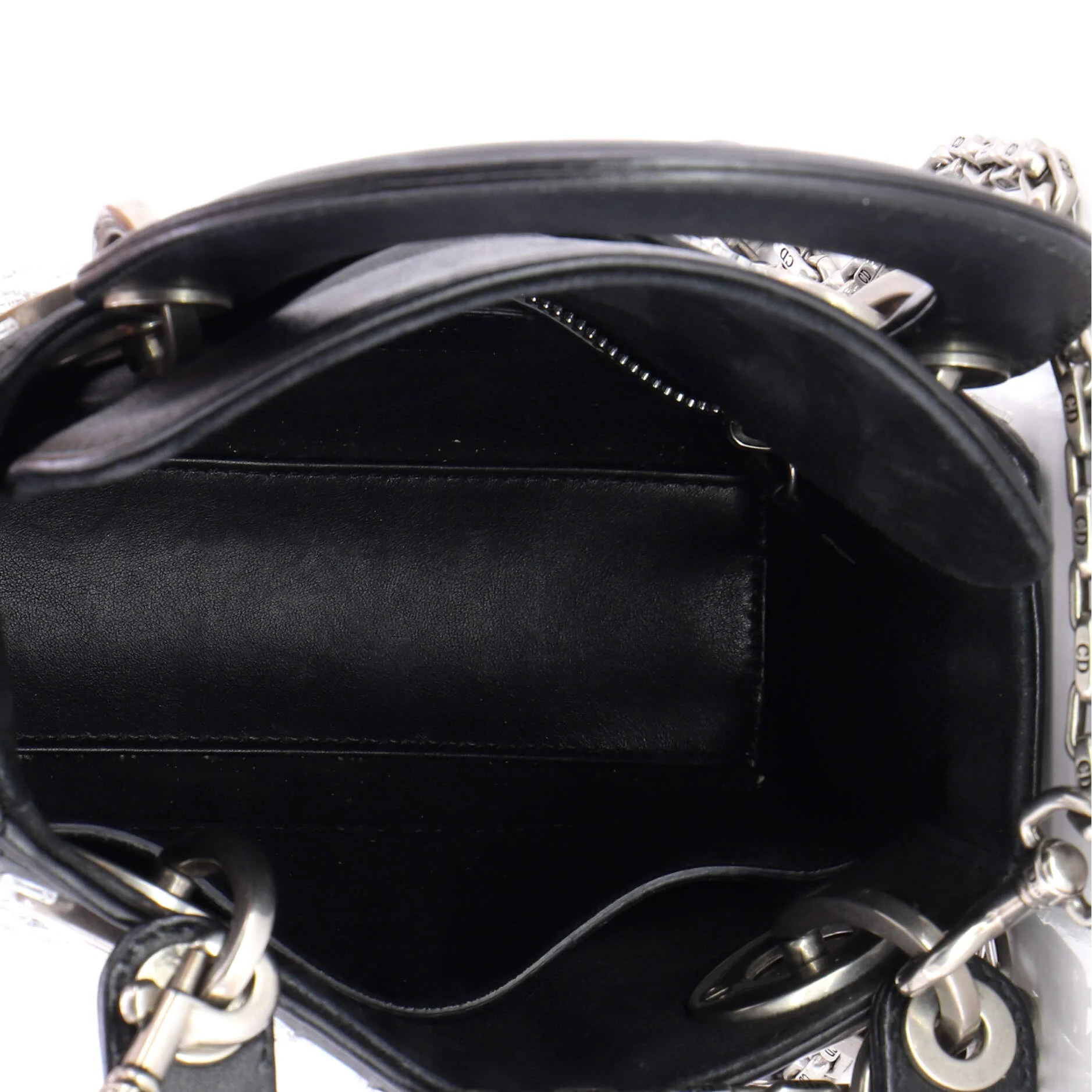 Lady Dior Chain Bag Leather and Mirror Mosaic Mini - Image 5