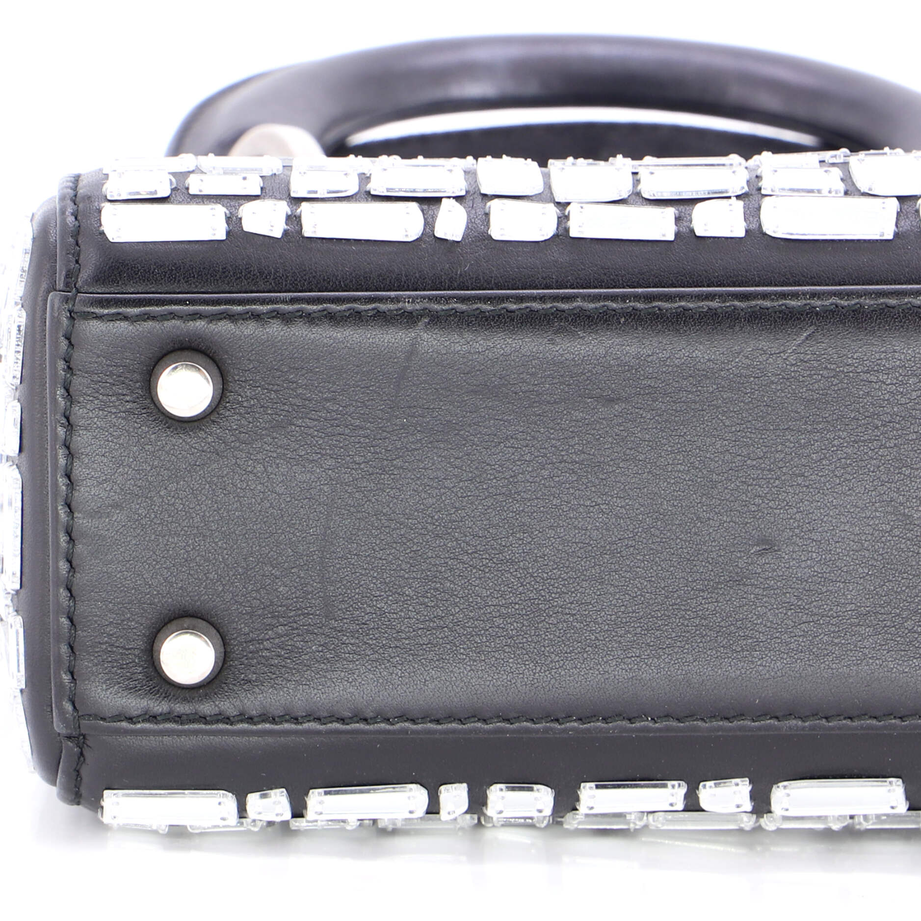 Lady Dior Chain Bag Leather and Mirror Mosaic Mini - Image 6
