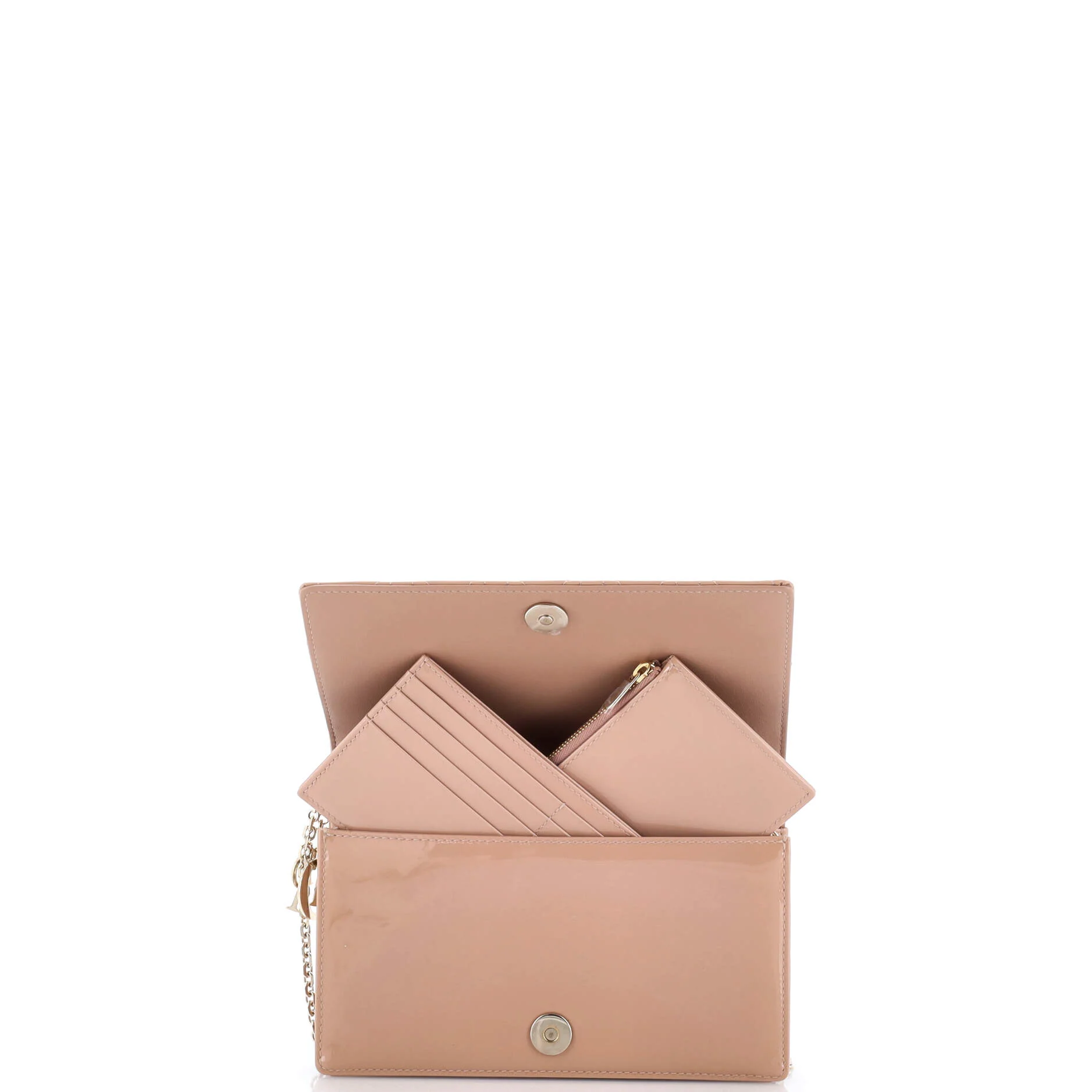 Lady Dior Clutch on Chain Cannage Quilt Patent - Image 2