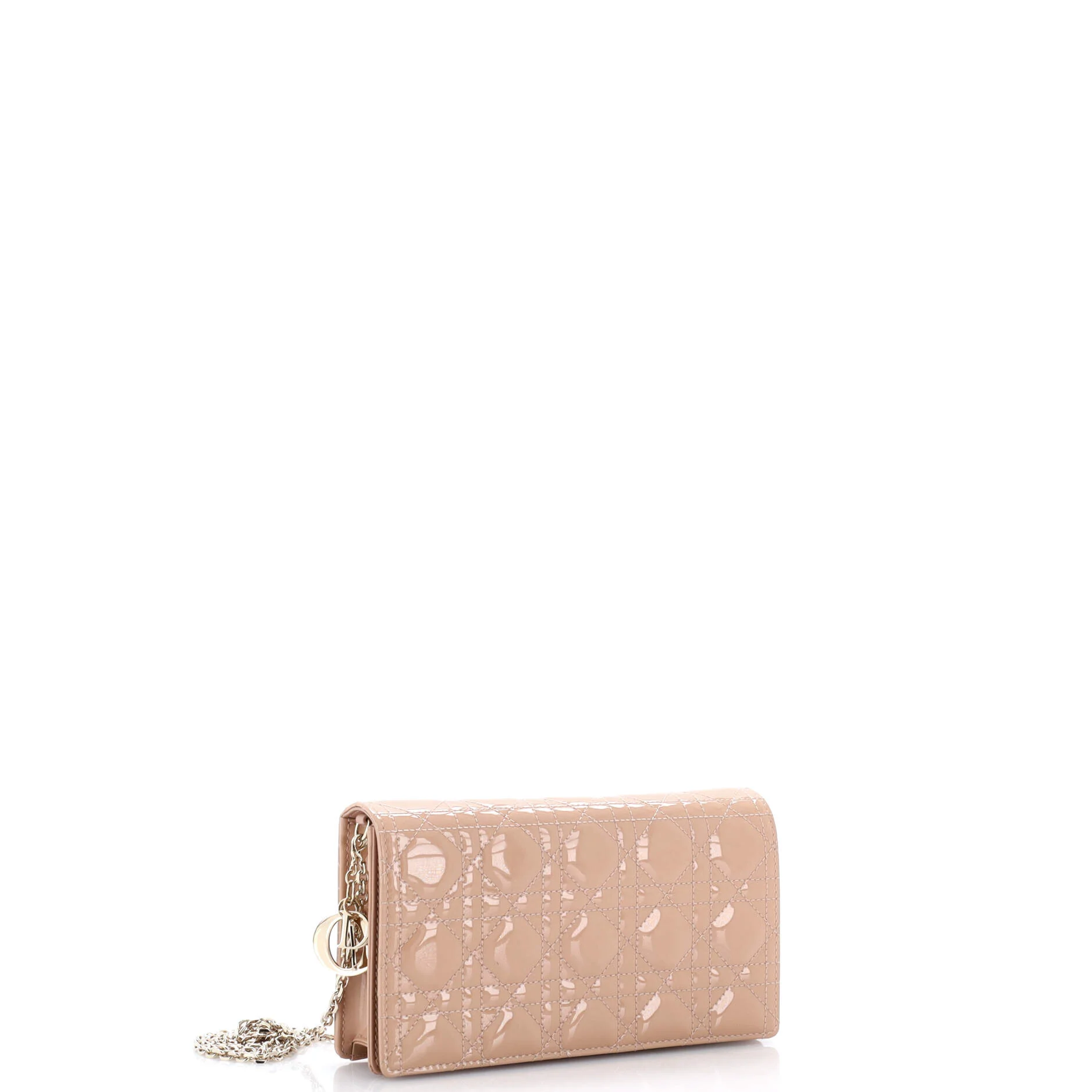 Lady Dior Clutch on Chain Cannage Quilt Patent - Image 3