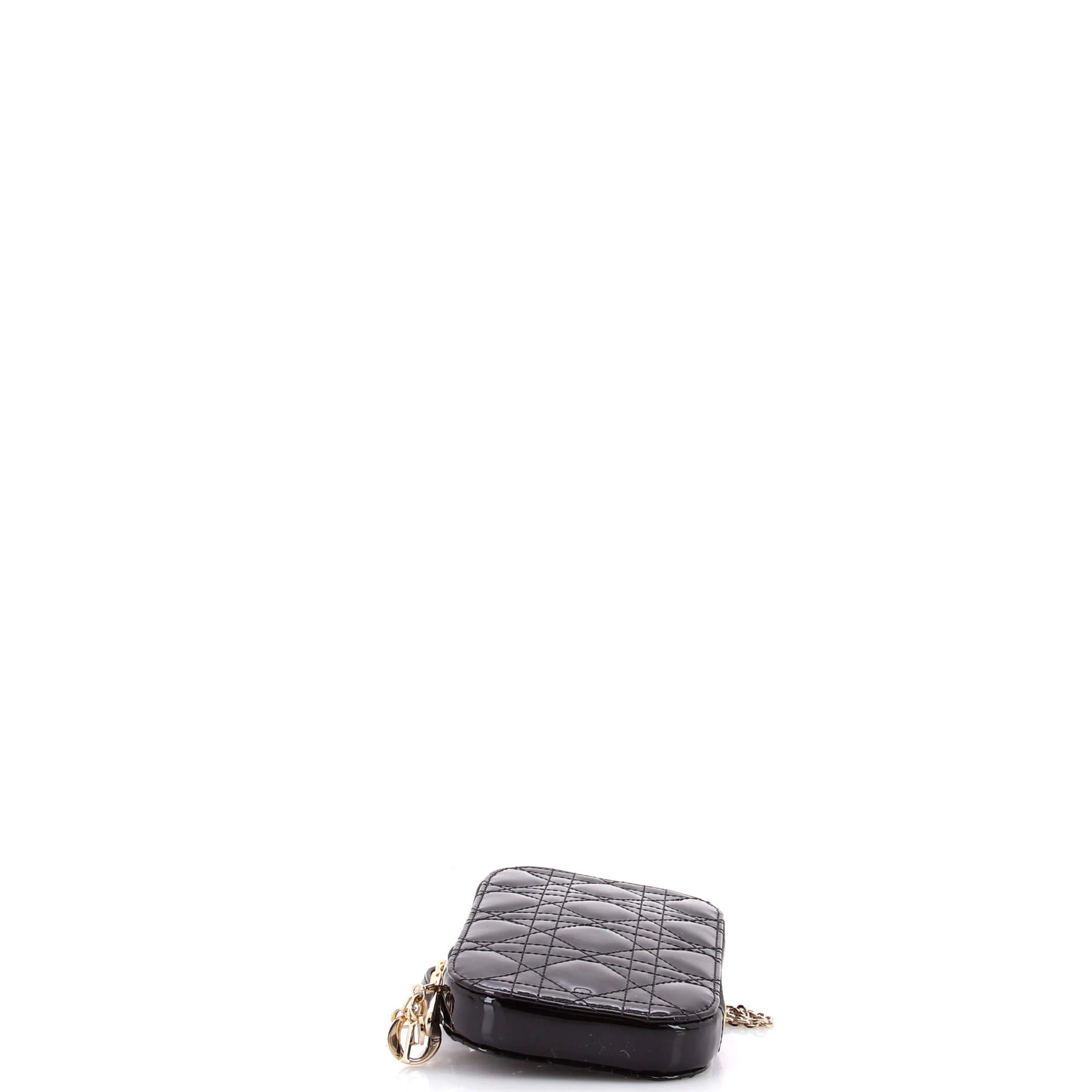 Lady Dior Phone Holder on Chain Cannage Quilt Patent - Image 4