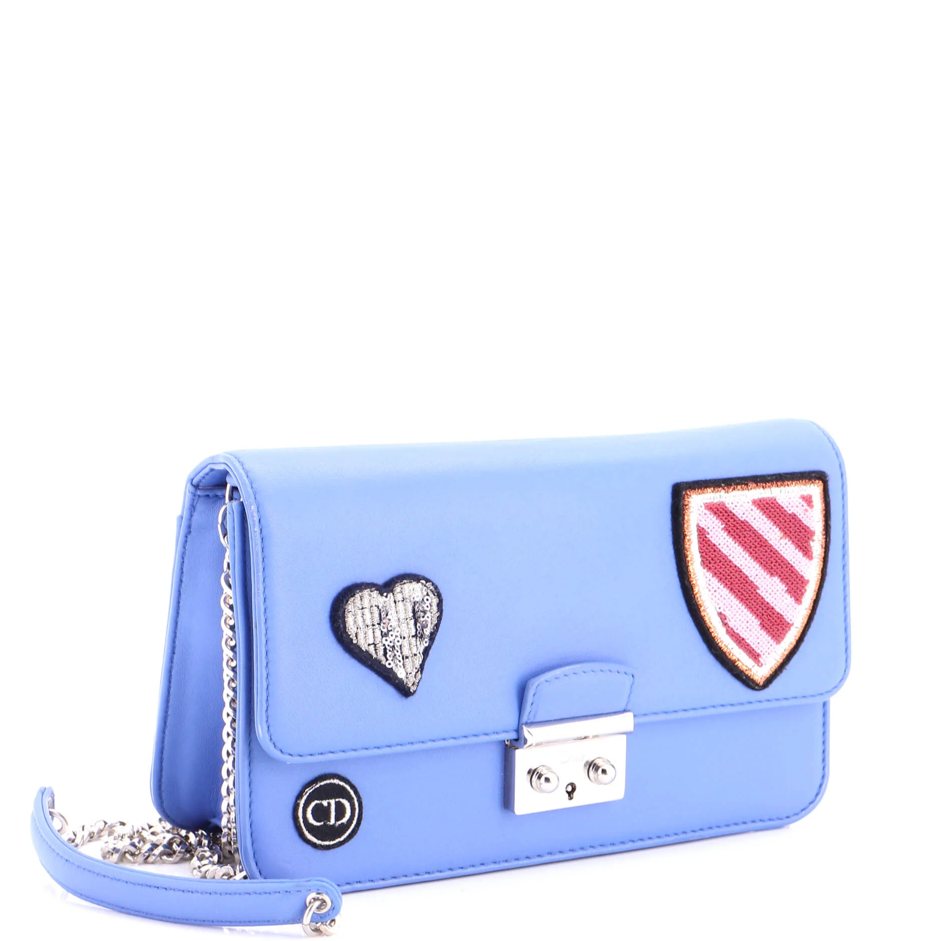 Miss Dior Promenade Wallet on Chain Patch Embellished Leather Large - Image 2