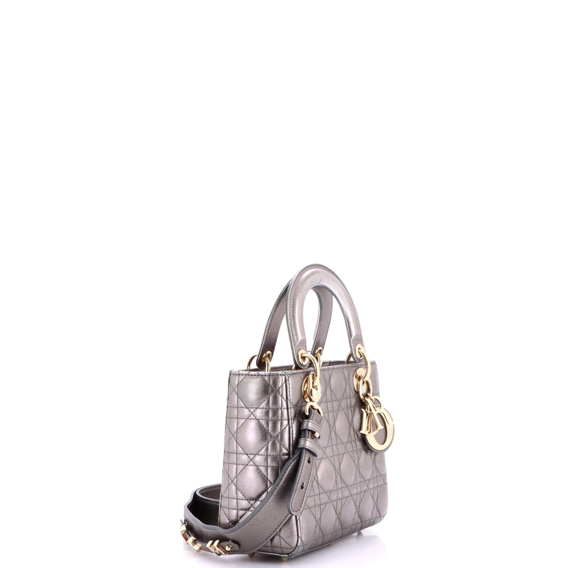 My ABCDior Lady Dior Bag Metallic Cannage Quilt Leather - Image 2