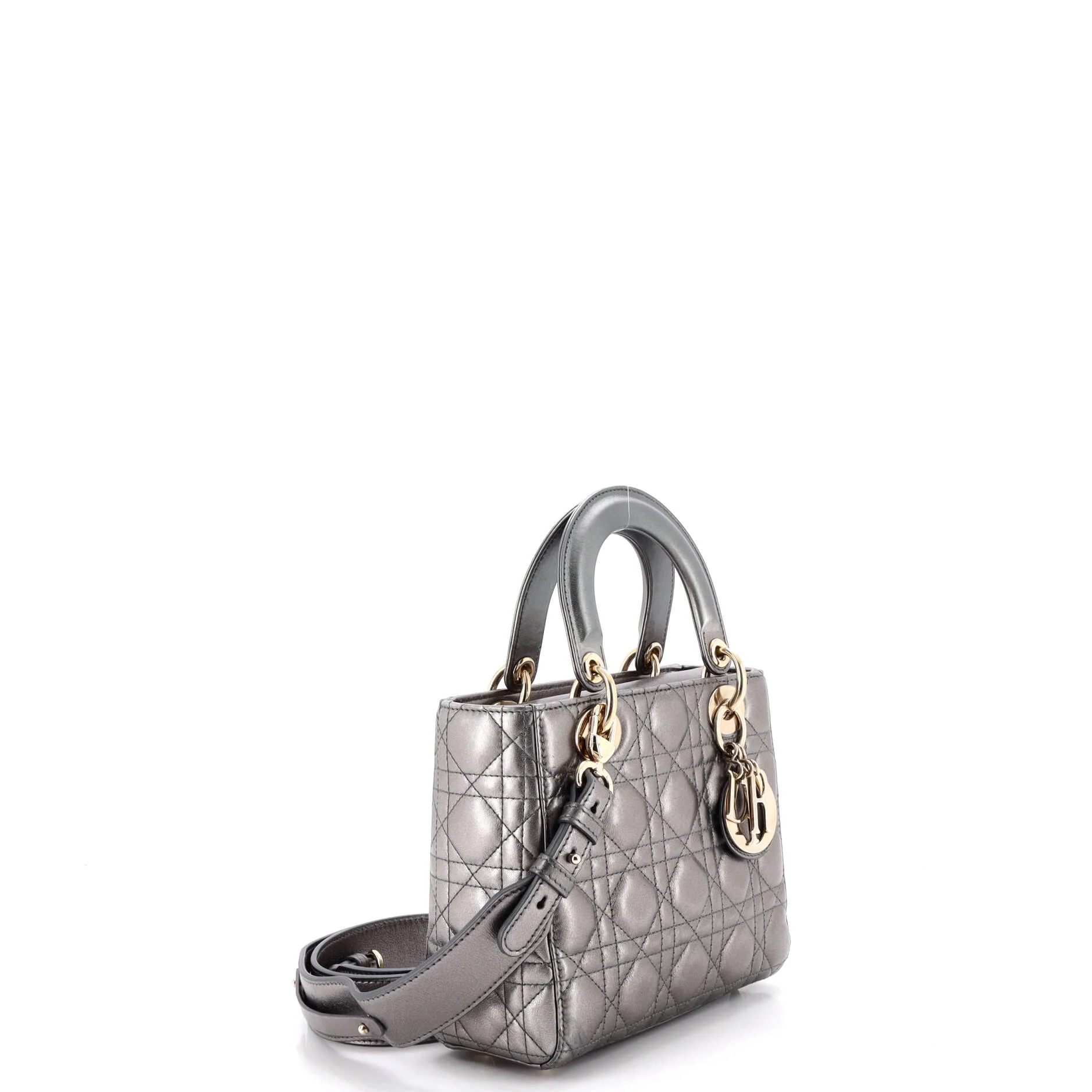My ABCDior Lady Dior Bag Metallic Cannage Quilt Leather - Image 2
