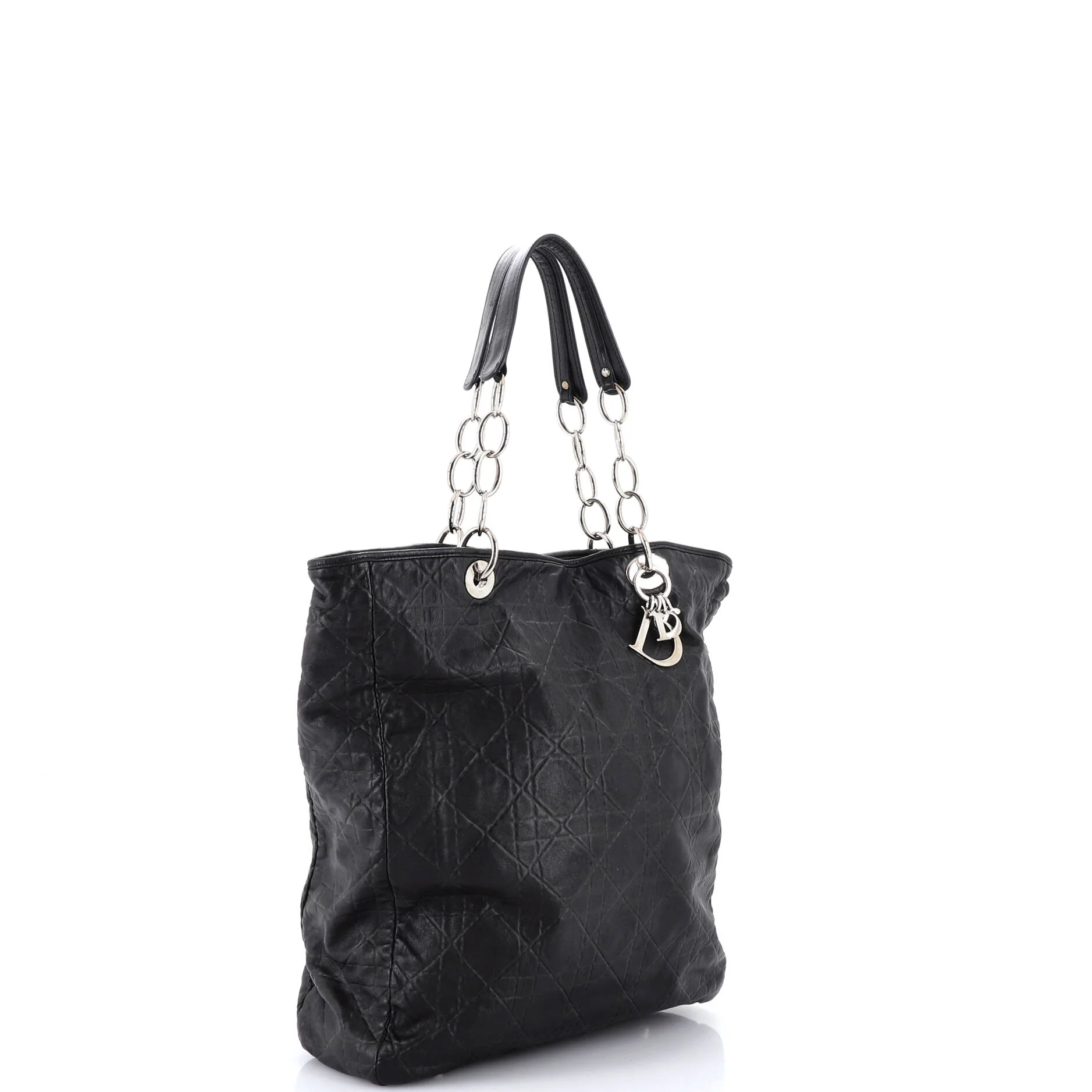 North South Soft Chain Tote Cannage Stitch Leather Medium - Image 2