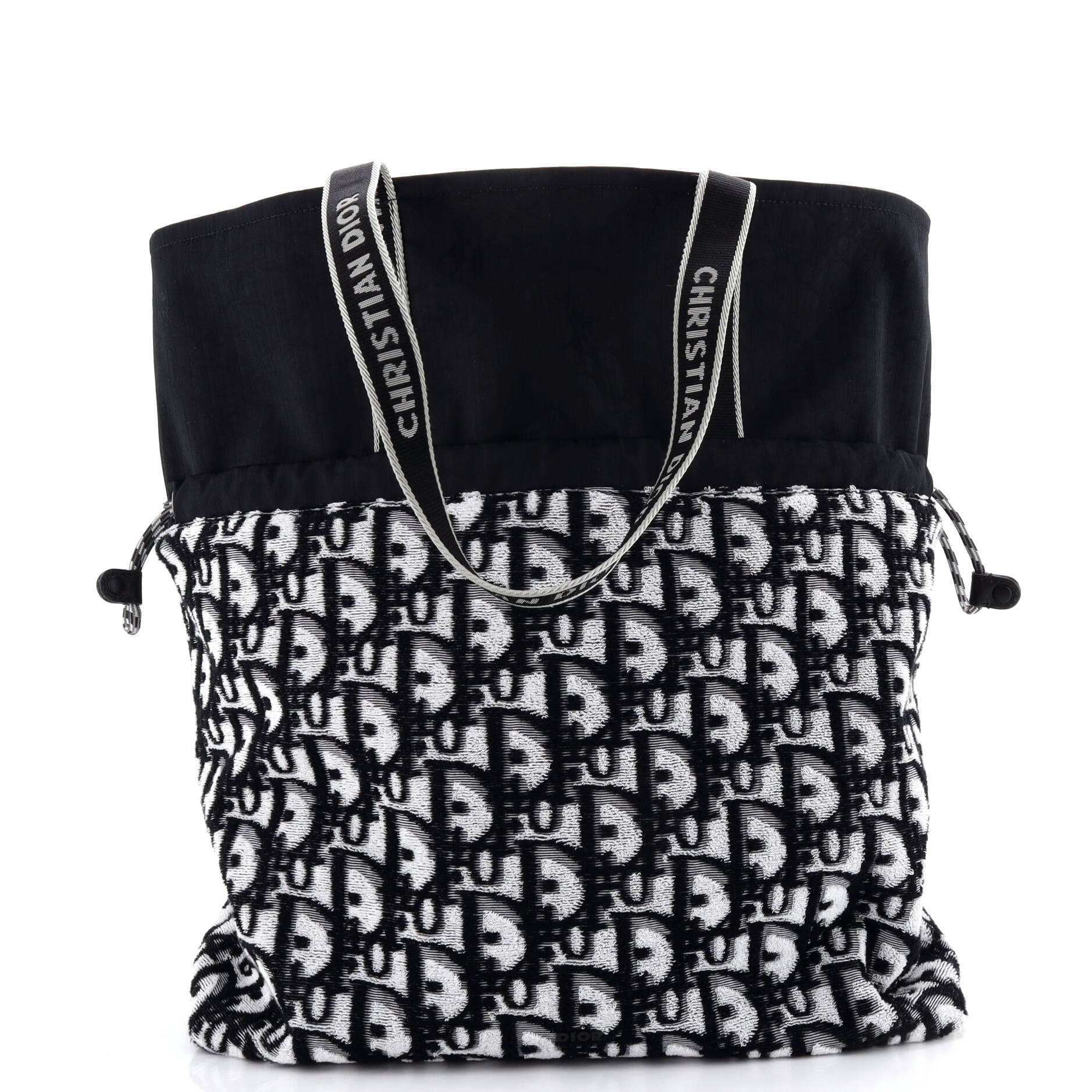 Reversible Tote Oblique Terry Cotton and Oblique Technical Nylon
