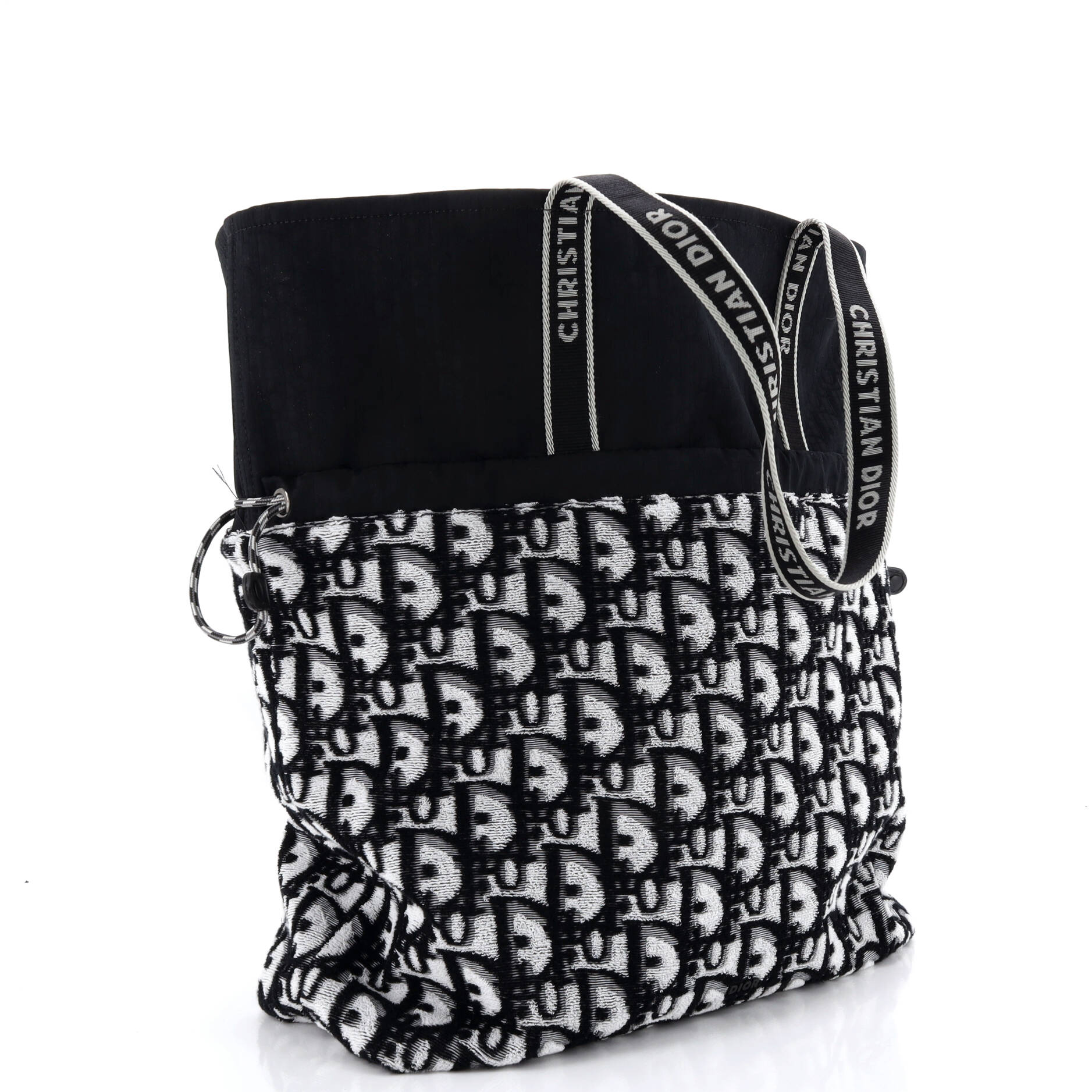 Reversible Tote Oblique Terry Cotton and Oblique Technical Nylon - Image 2