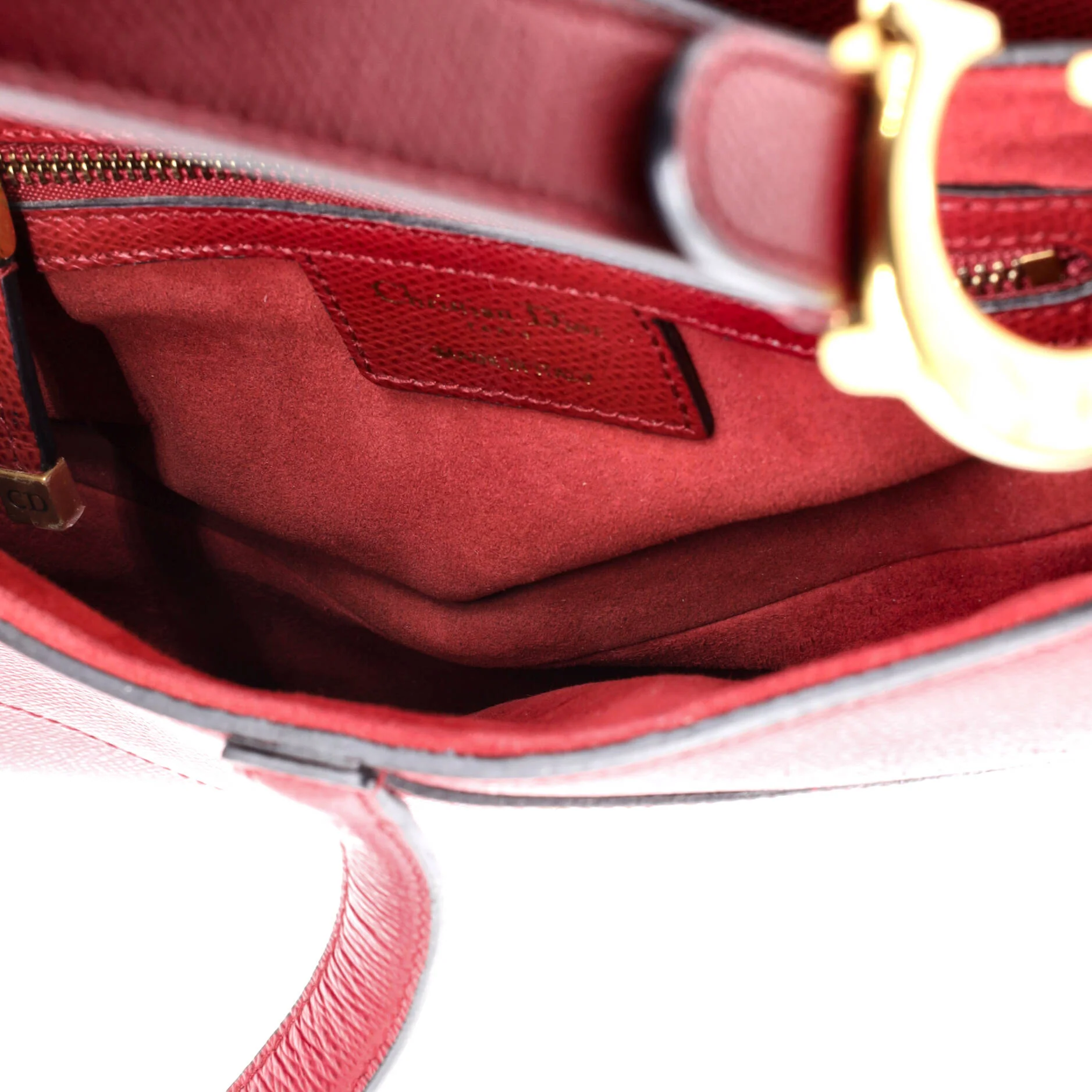 Saddle Handbag Leather Medium - Image 5