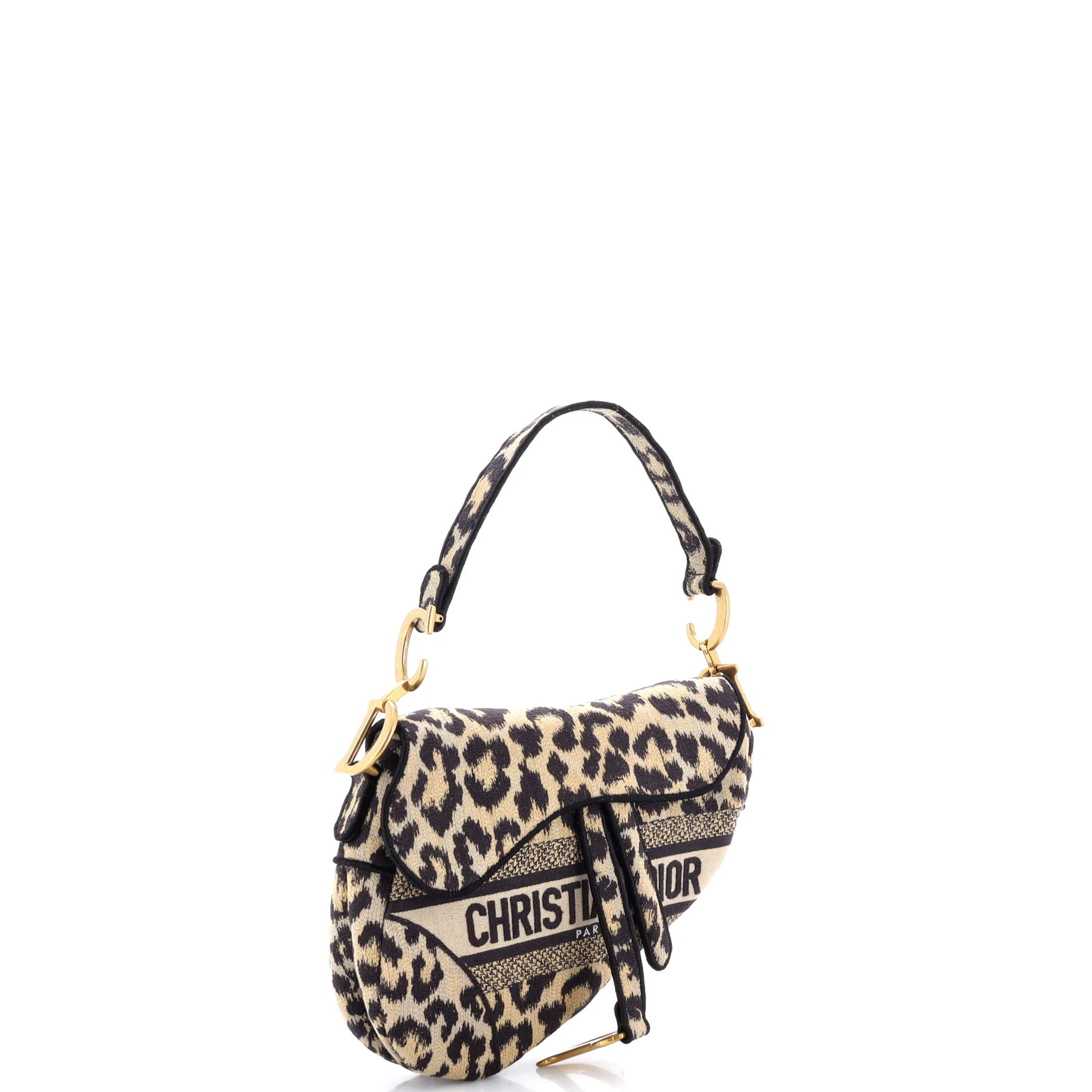 Saddle Handbag Mizza Embroidered Canvas Medium - Image 2