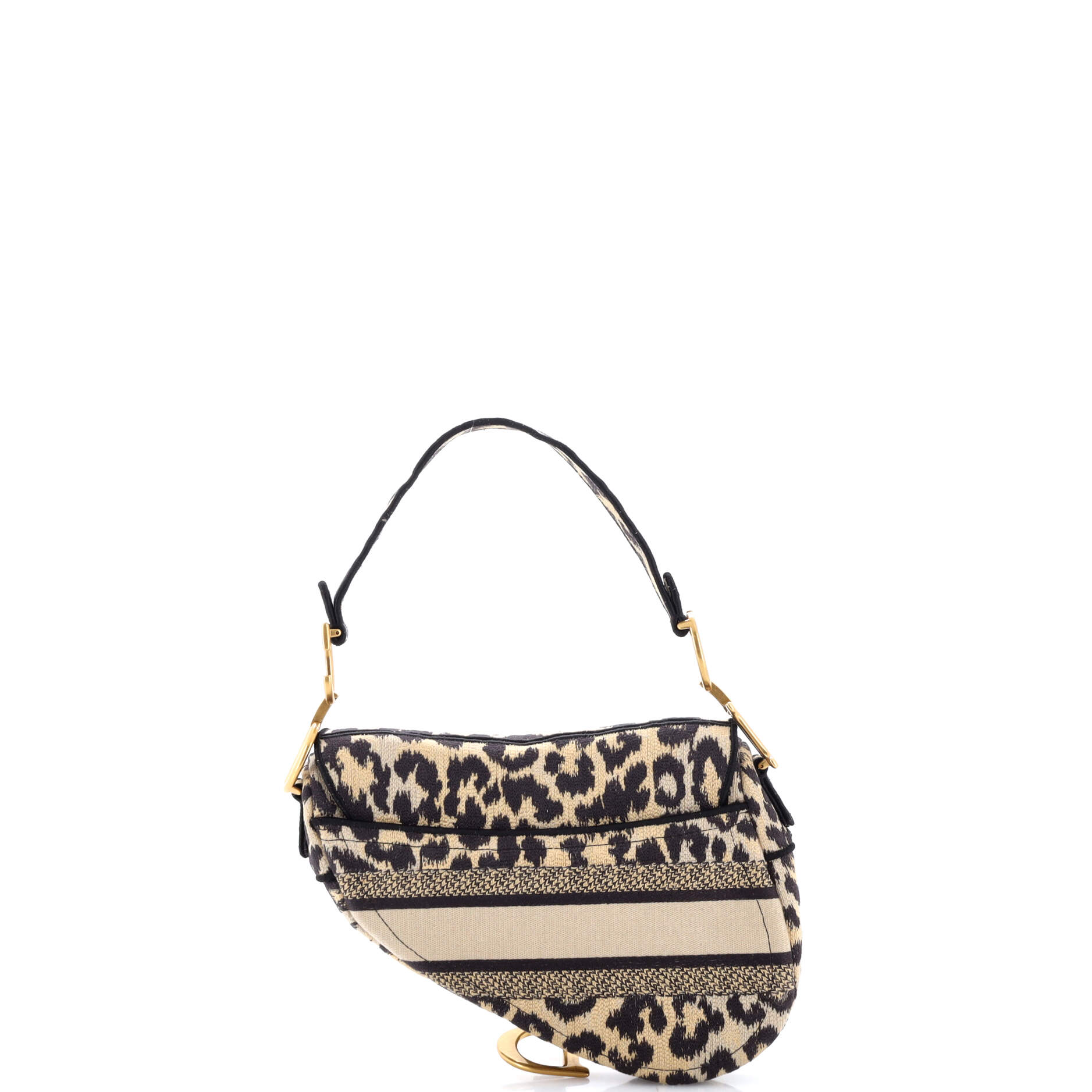 Saddle Handbag Mizza Embroidered Canvas Medium - Image 3