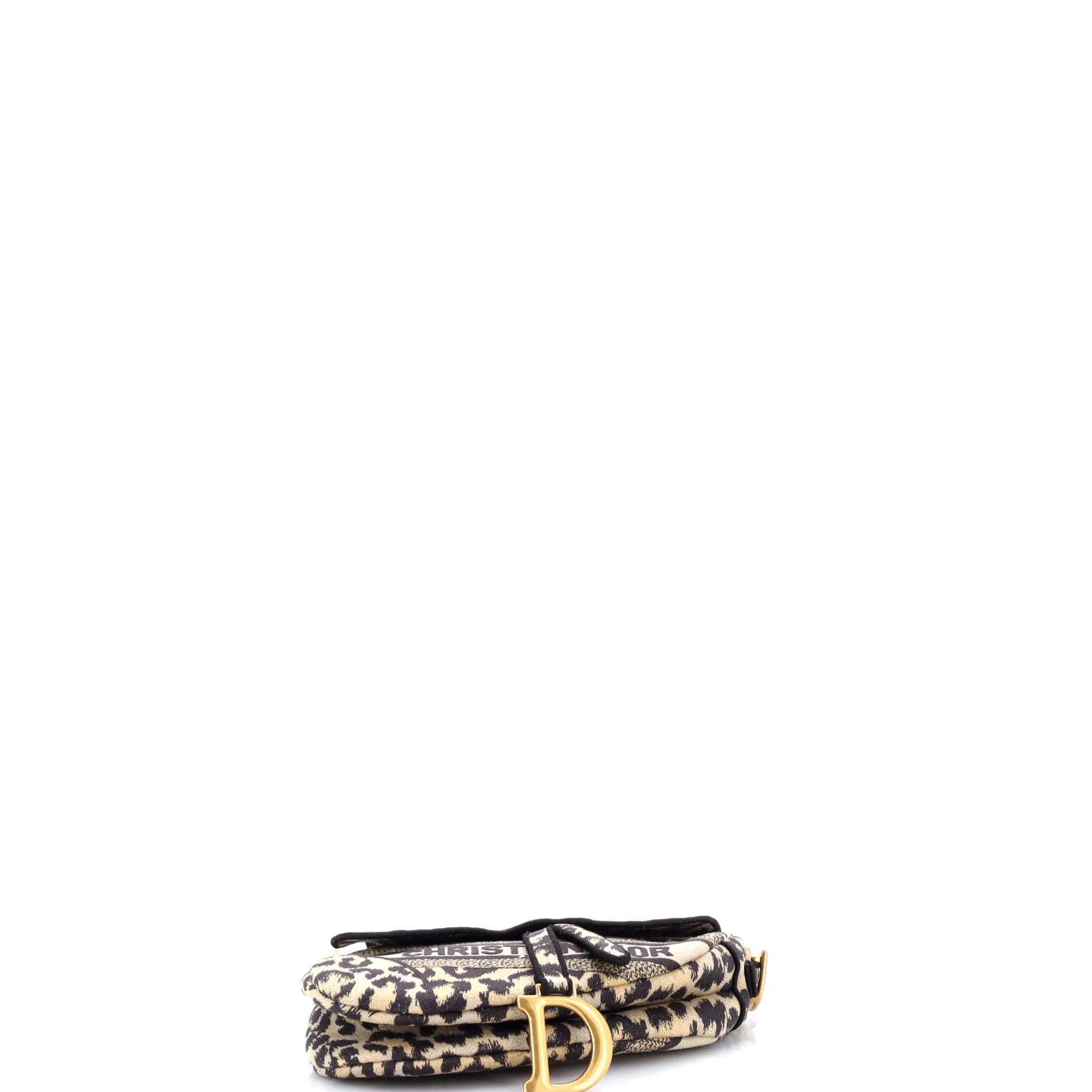 Saddle Handbag Mizza Embroidered Canvas Medium - Image 4