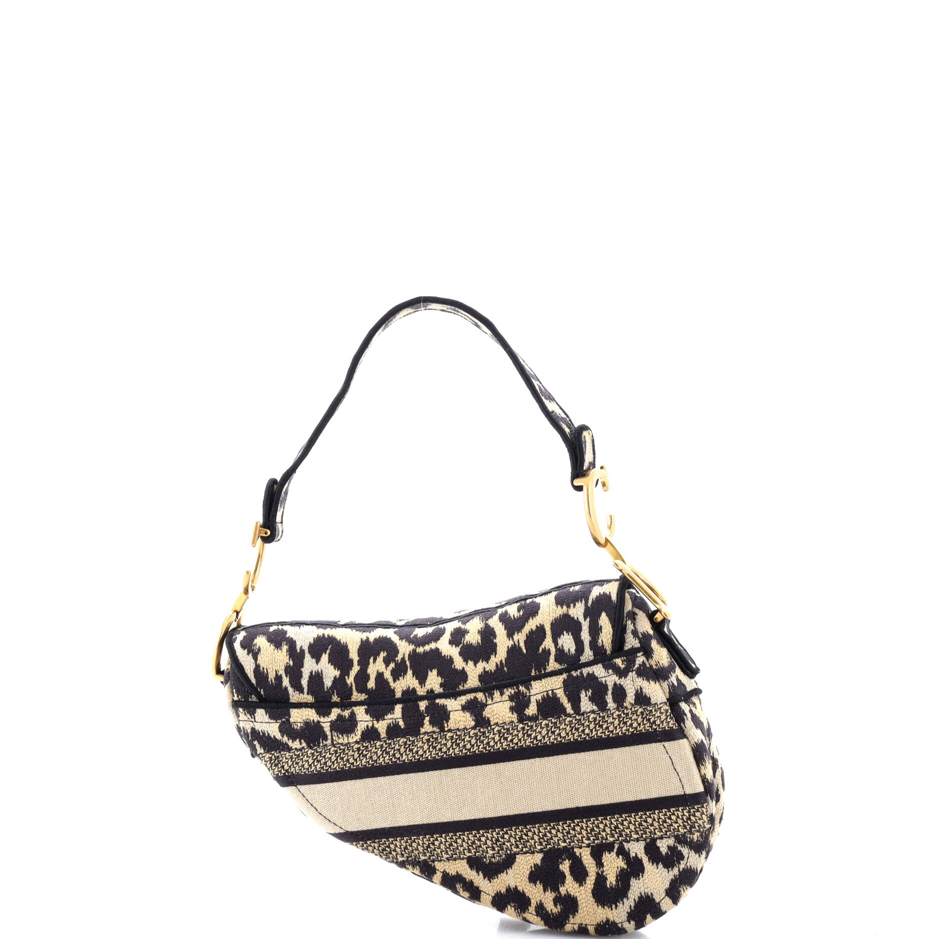 Saddle Handbag Mizza Embroidered Canvas Medium - Image 3