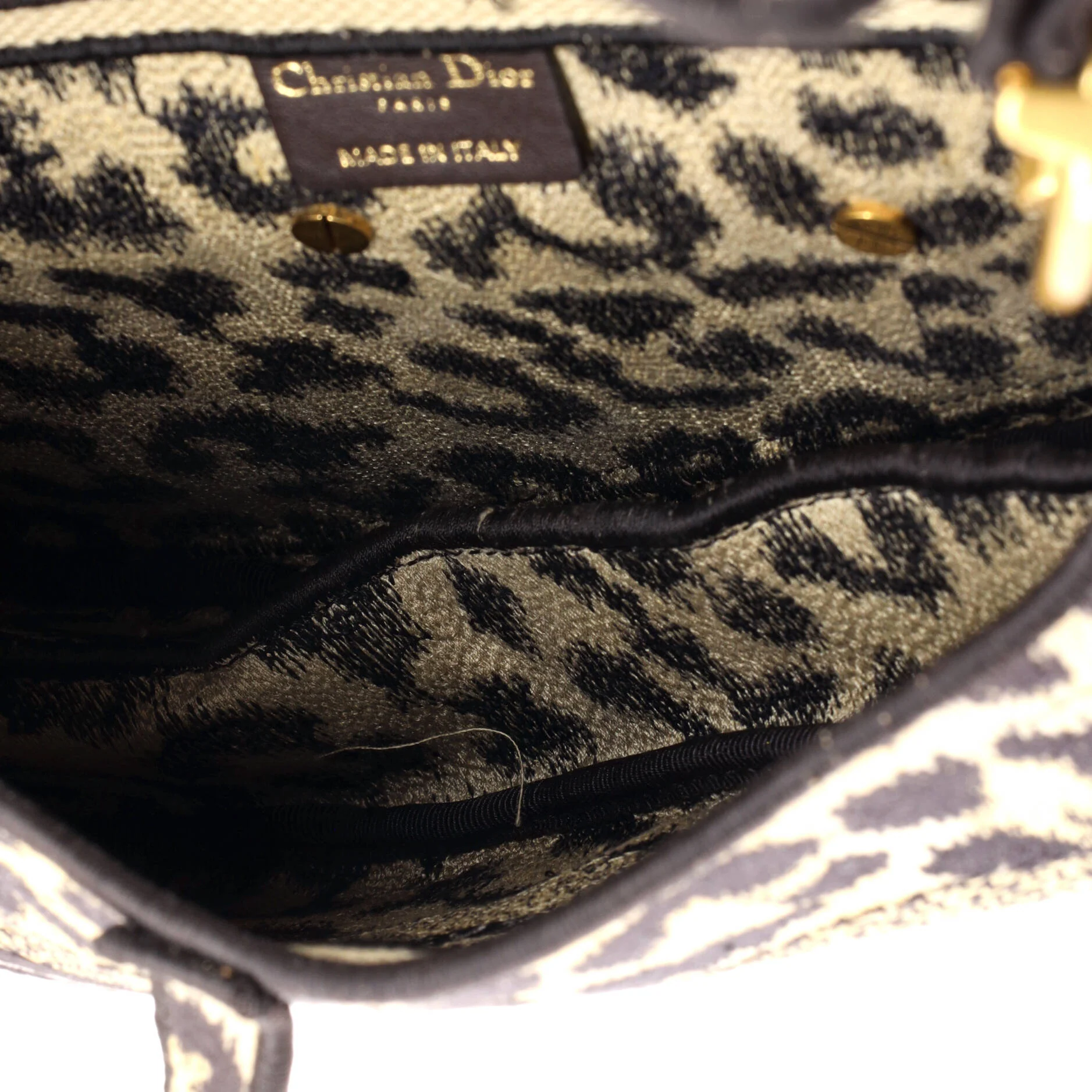Saddle Handbag Mizza Embroidered Canvas Medium - Image 5