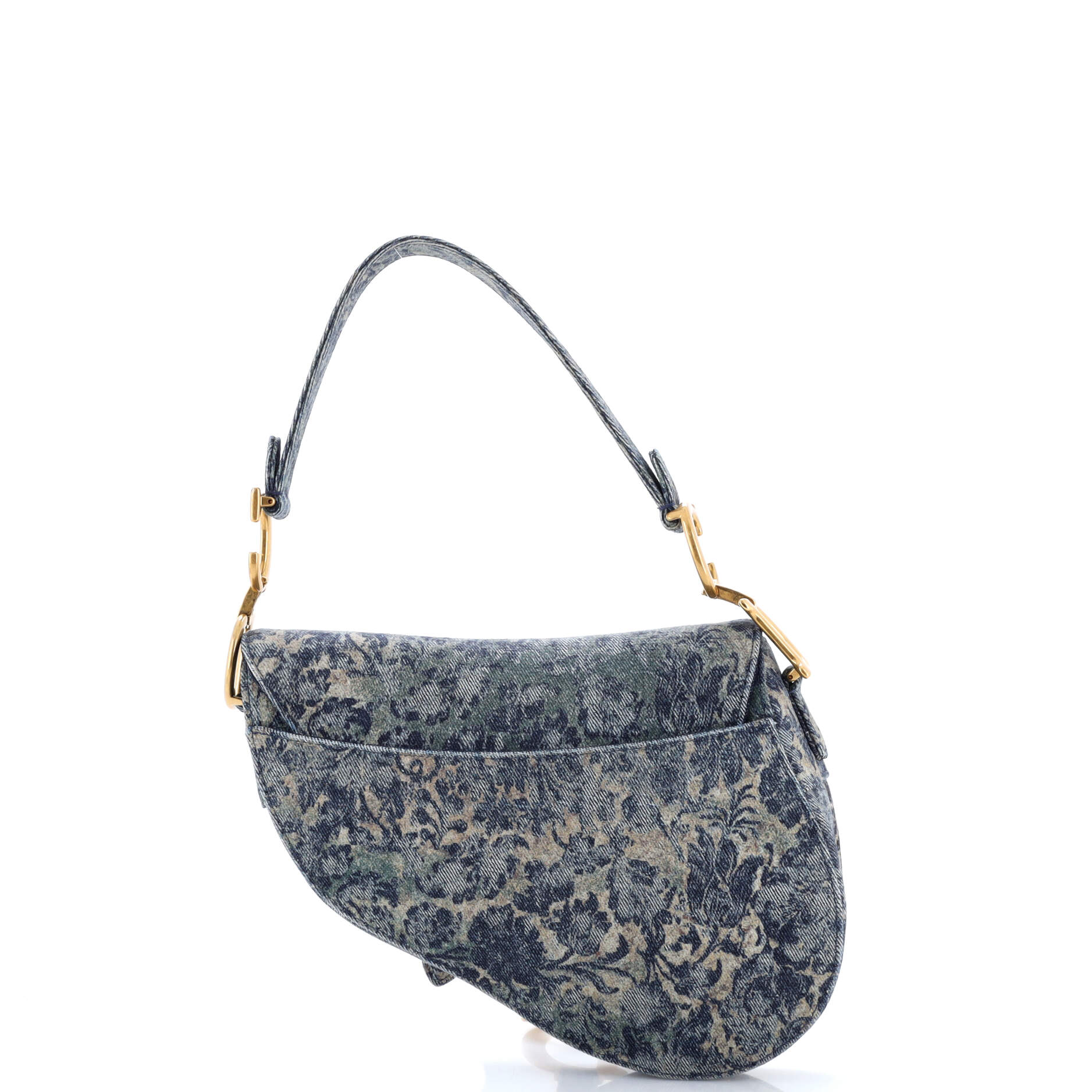 Saddle Handbag Printed Denim Medium - Image 3
