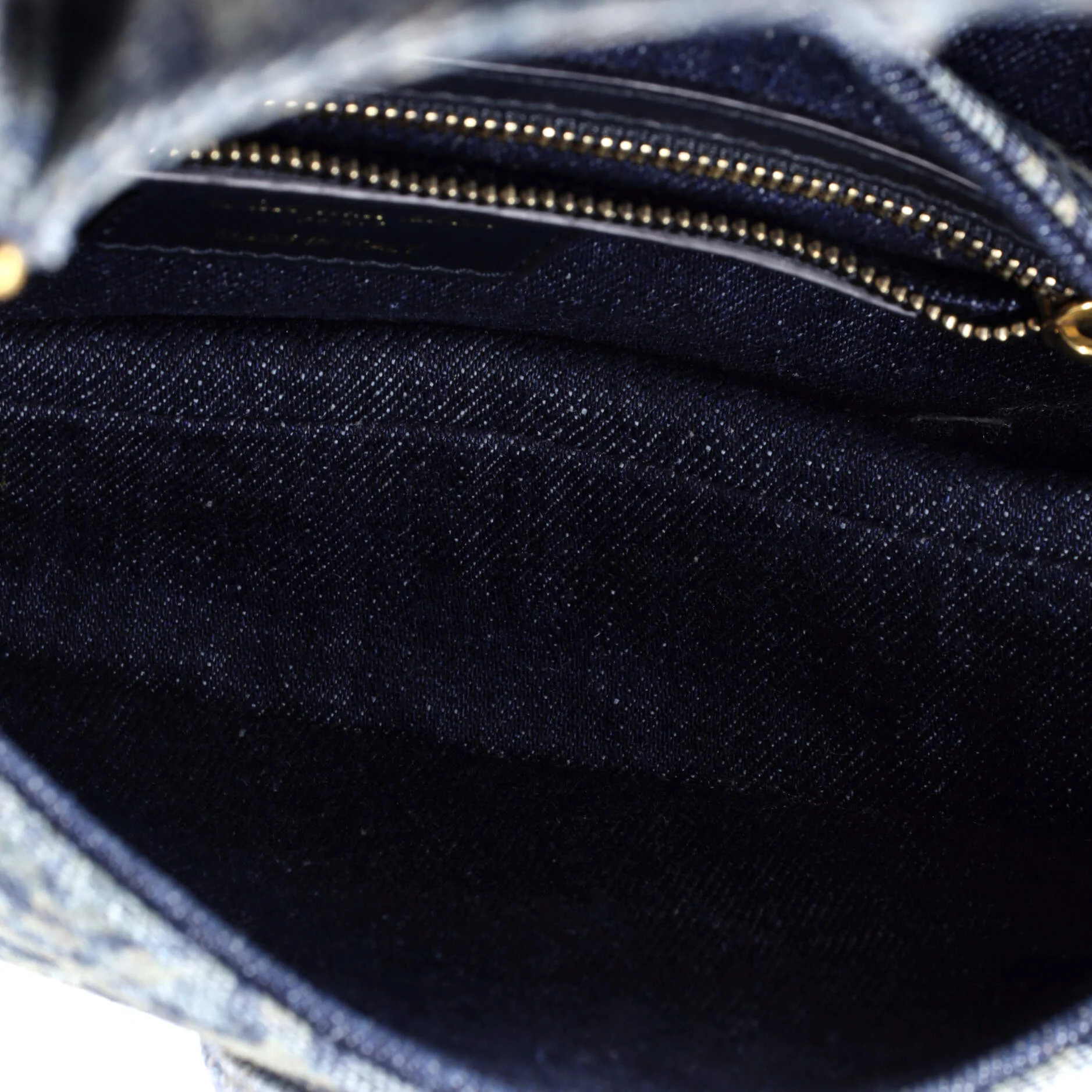 Saddle Handbag Printed Denim Medium - Image 5