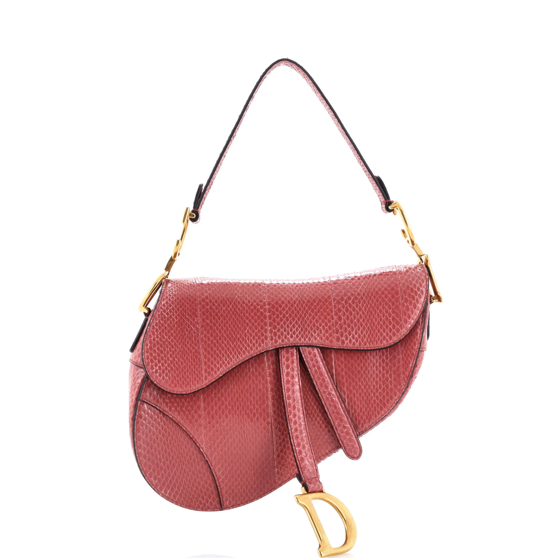 Saddle Handbag Python Medium