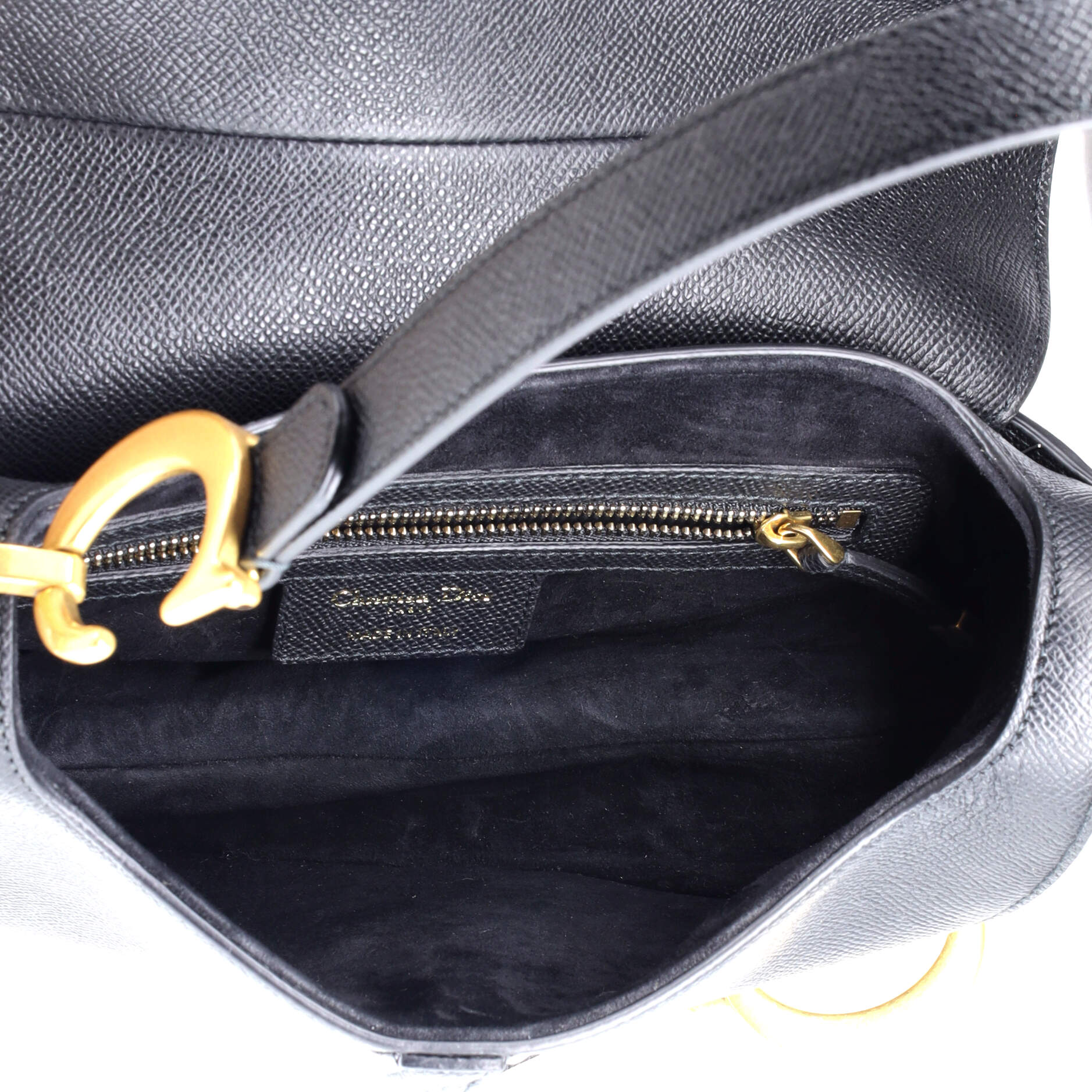 Saddle Handbag with Strap Leather Medium - Image 5