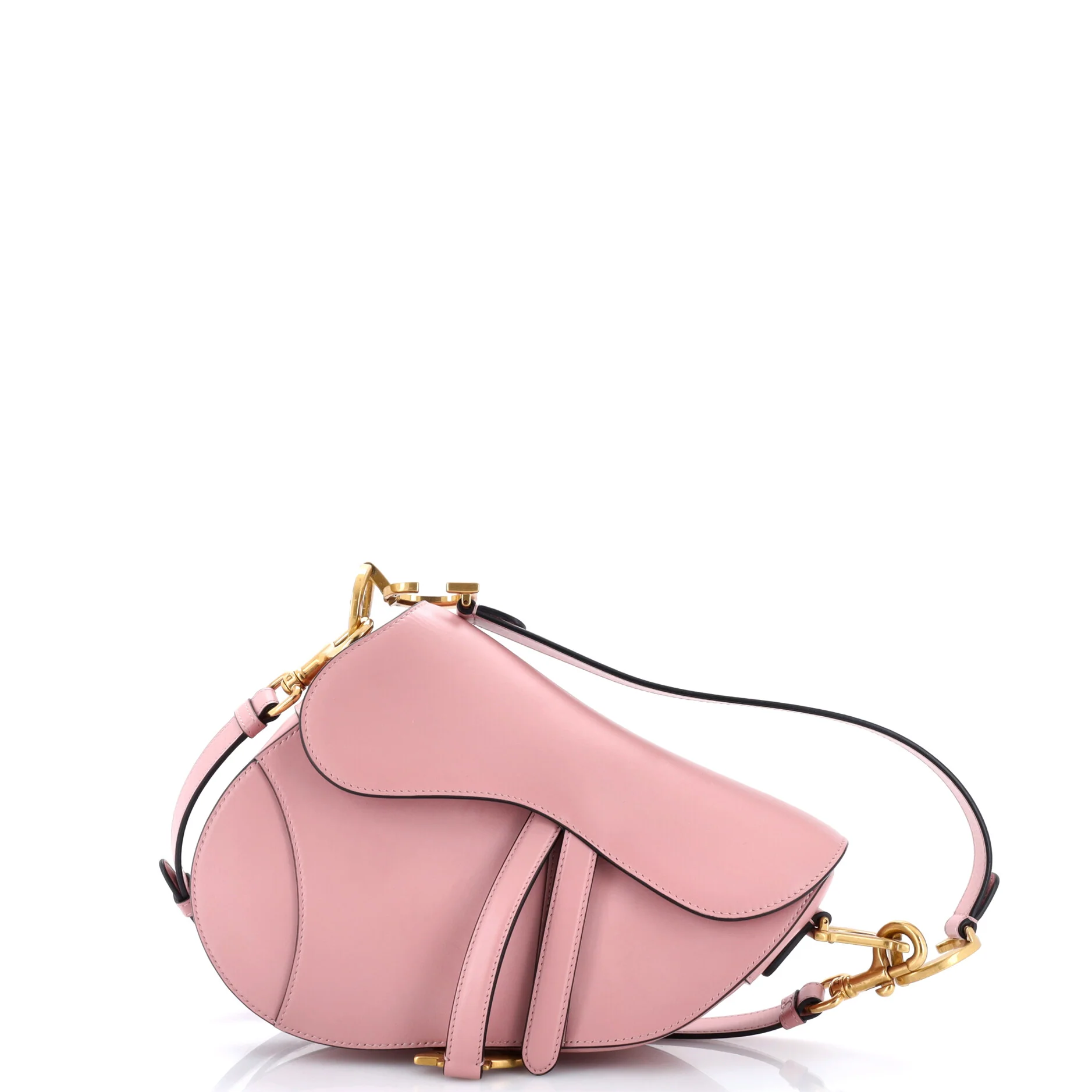 Saddle Handbag with Strap Leather Medium