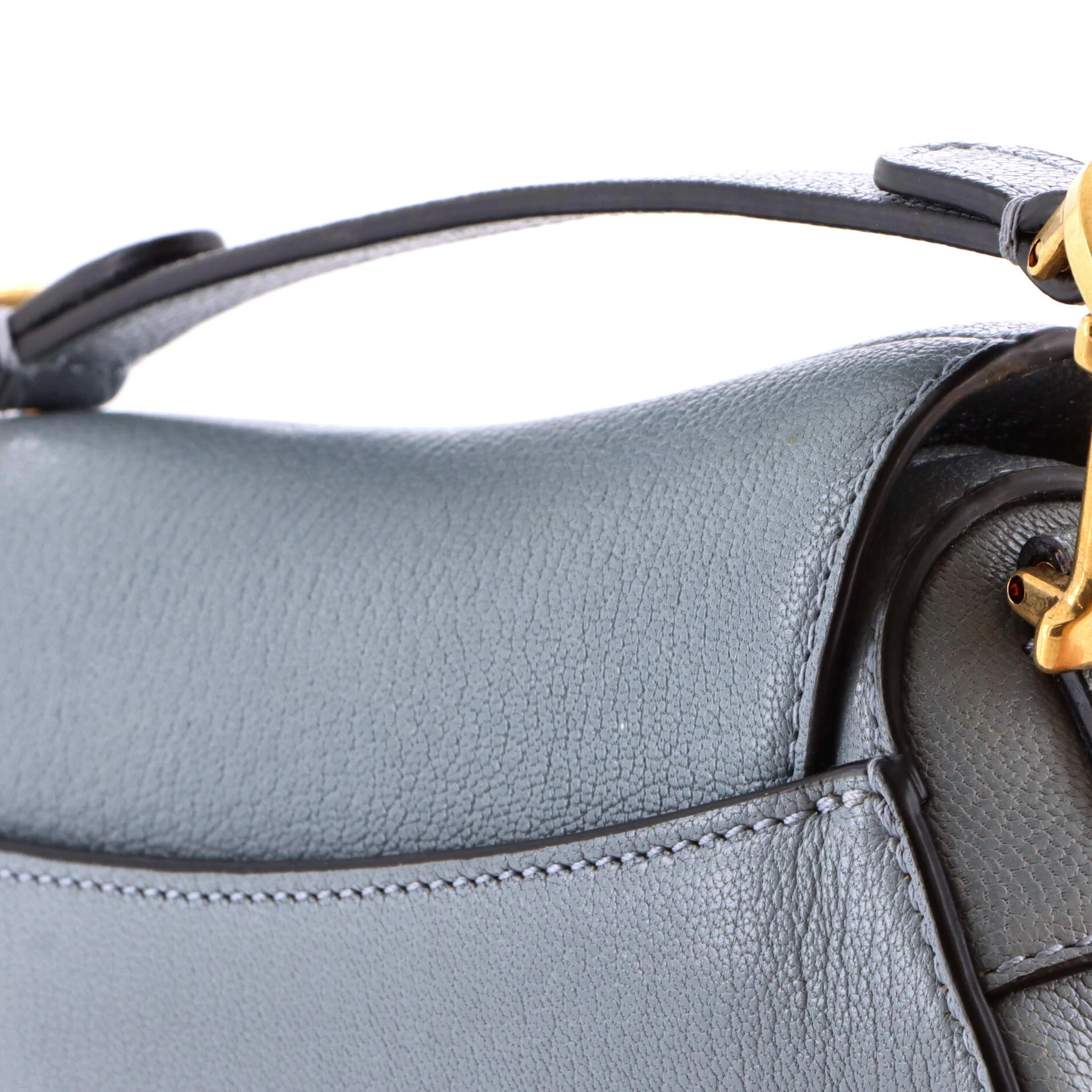 Saddle Handbag with Strap Leather Micro - Image 6