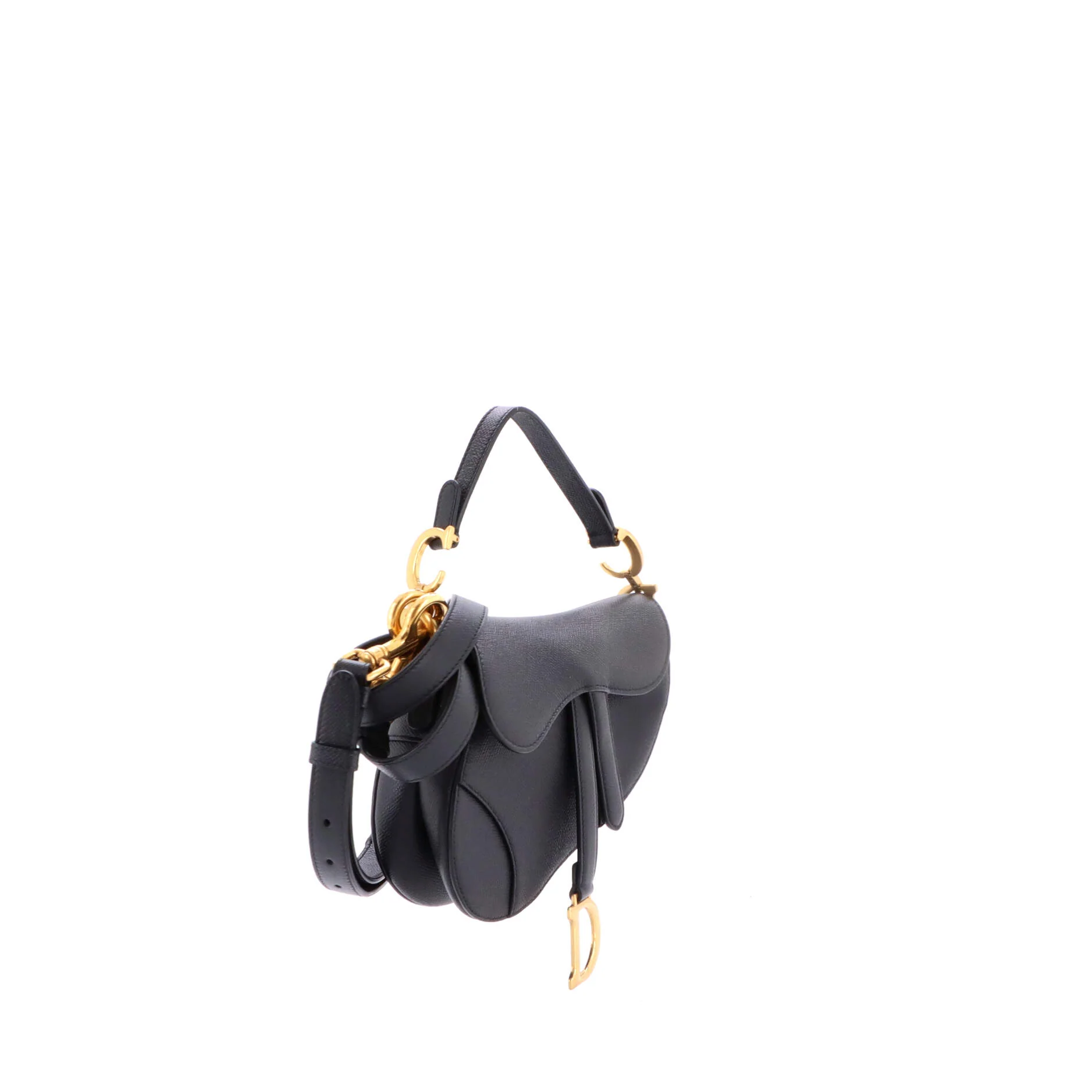 Saddle Handbag with Strap Leather Mini - Image 2