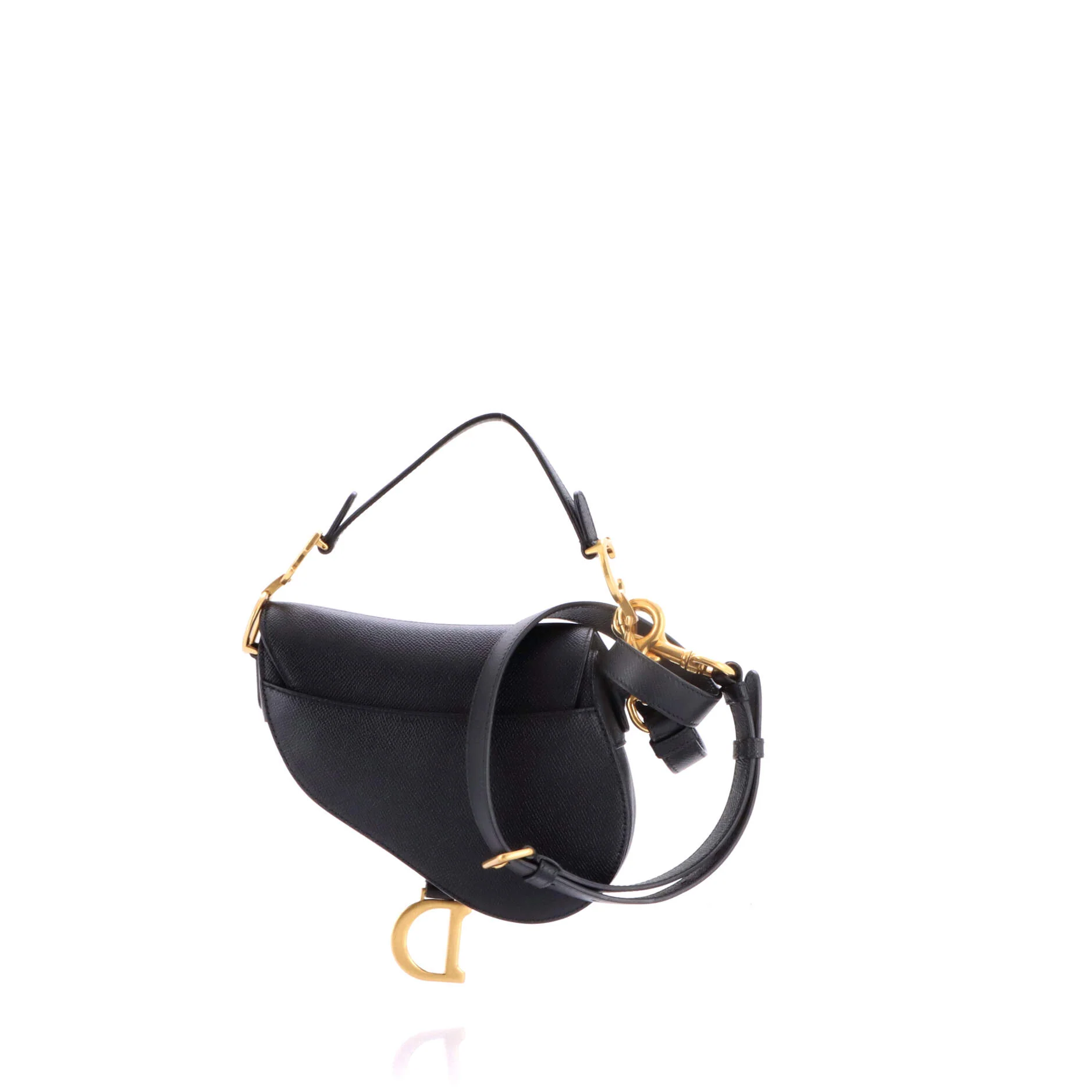 Saddle Handbag with Strap Leather Mini - Image 3