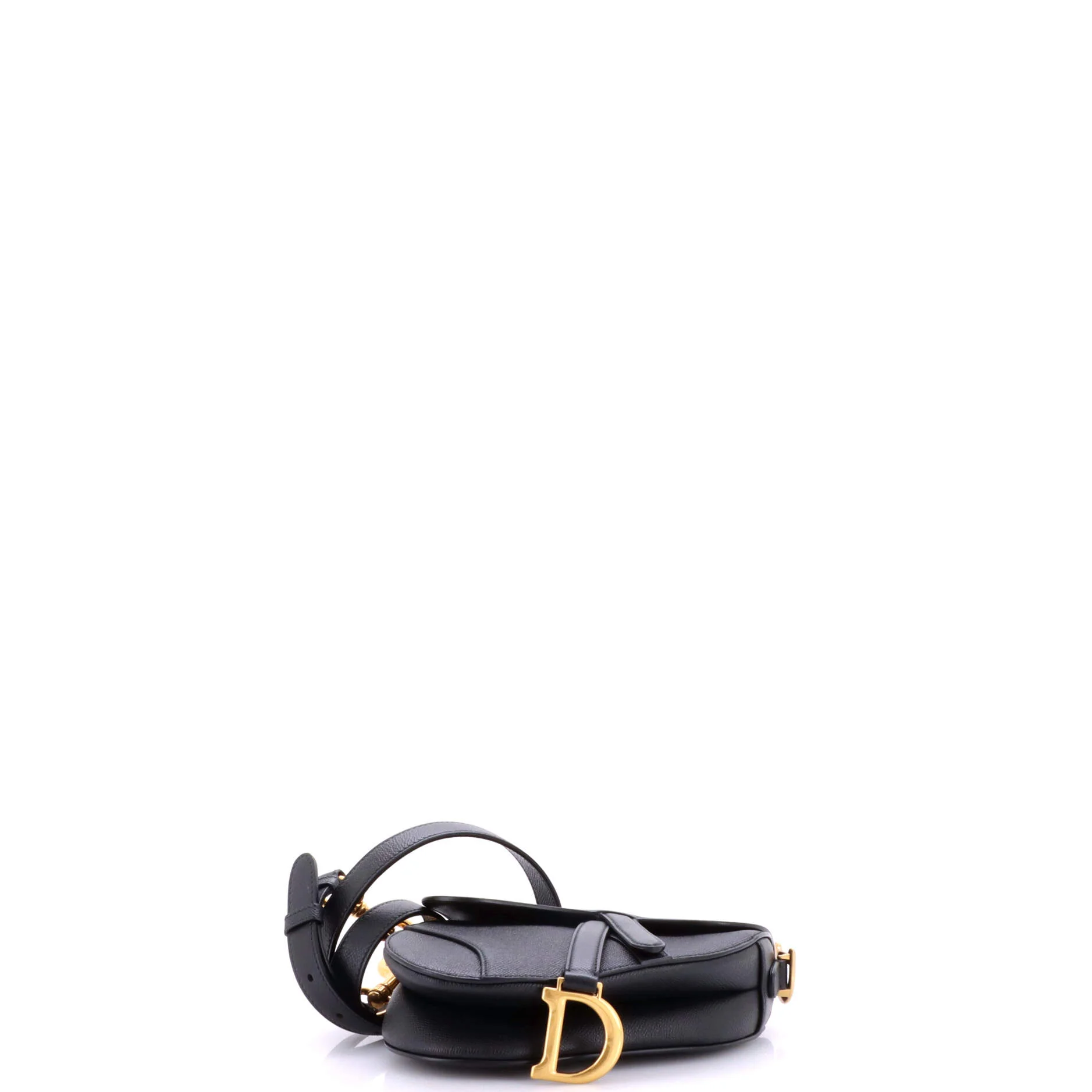 Saddle Handbag with Strap Leather Mini - Image 4