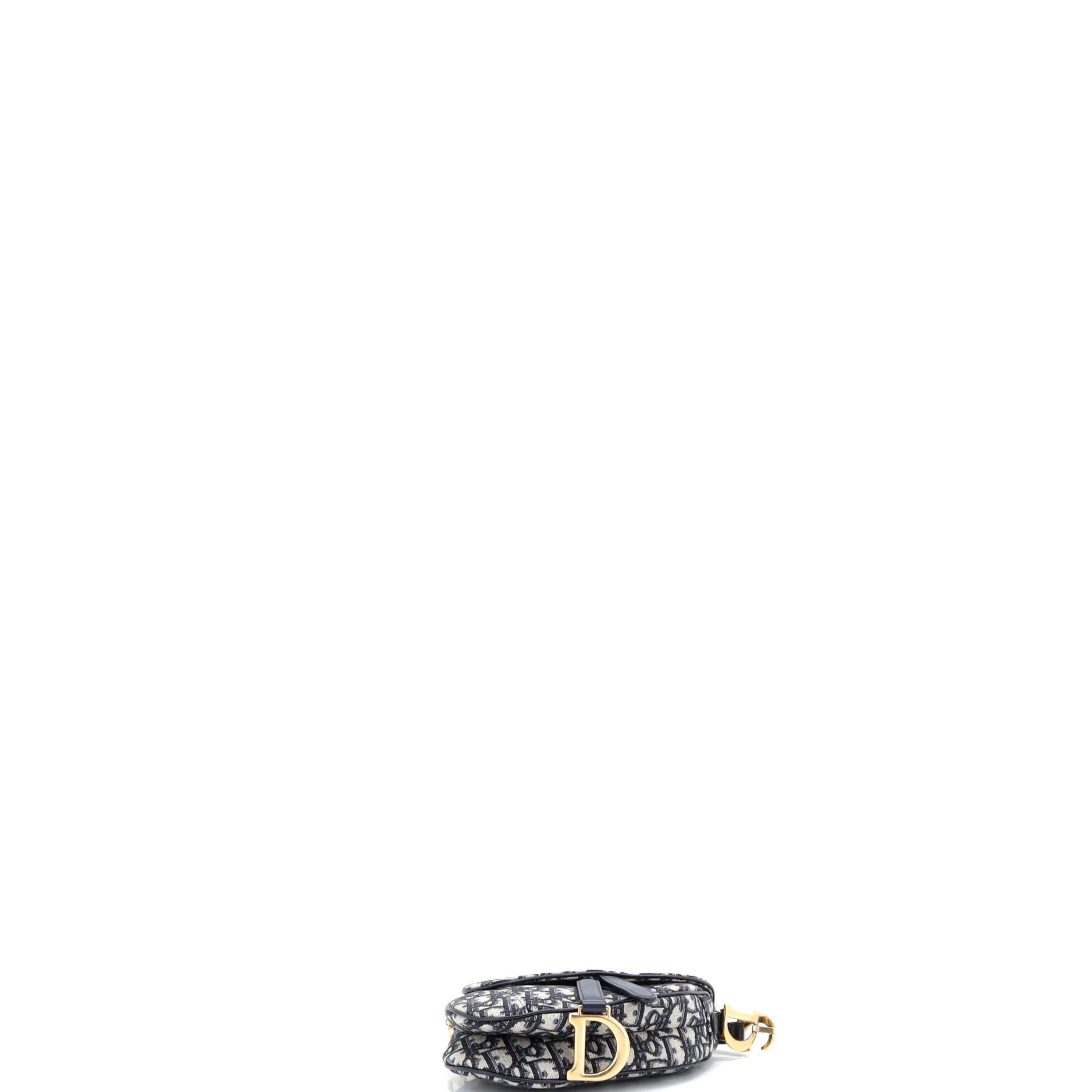 Saddle Handbag with Strap Oblique Canvas Mini - Image 4