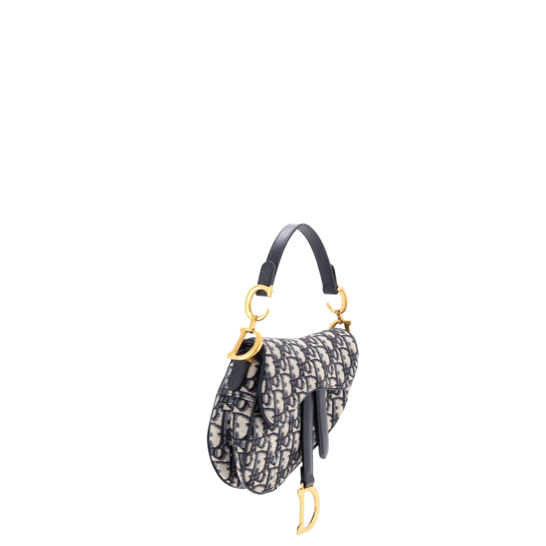 Saddle Handbag with Strap Oblique Canvas Mini - Image 2