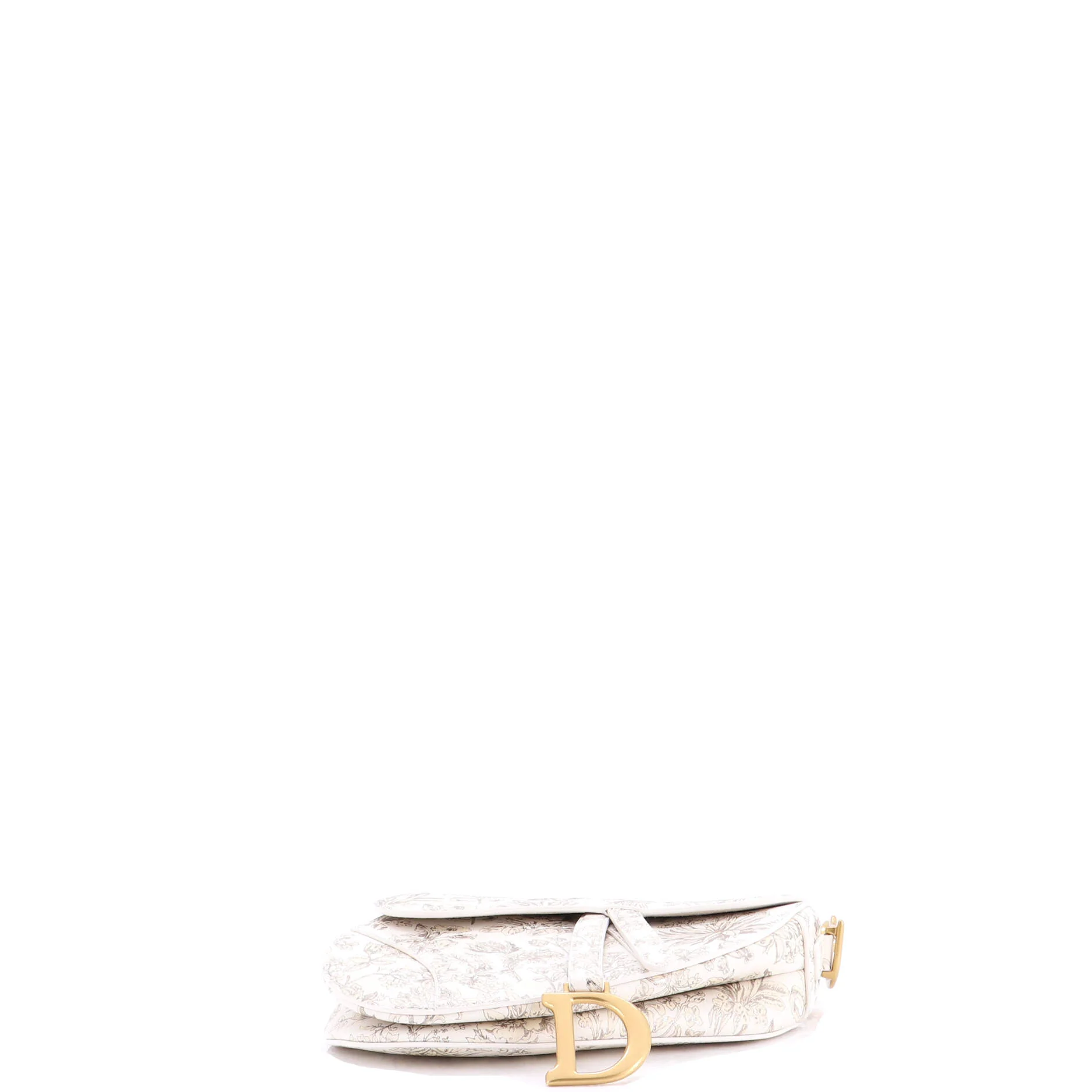 Saddle Handbag with Strap Printed Leather Medium - Image 4