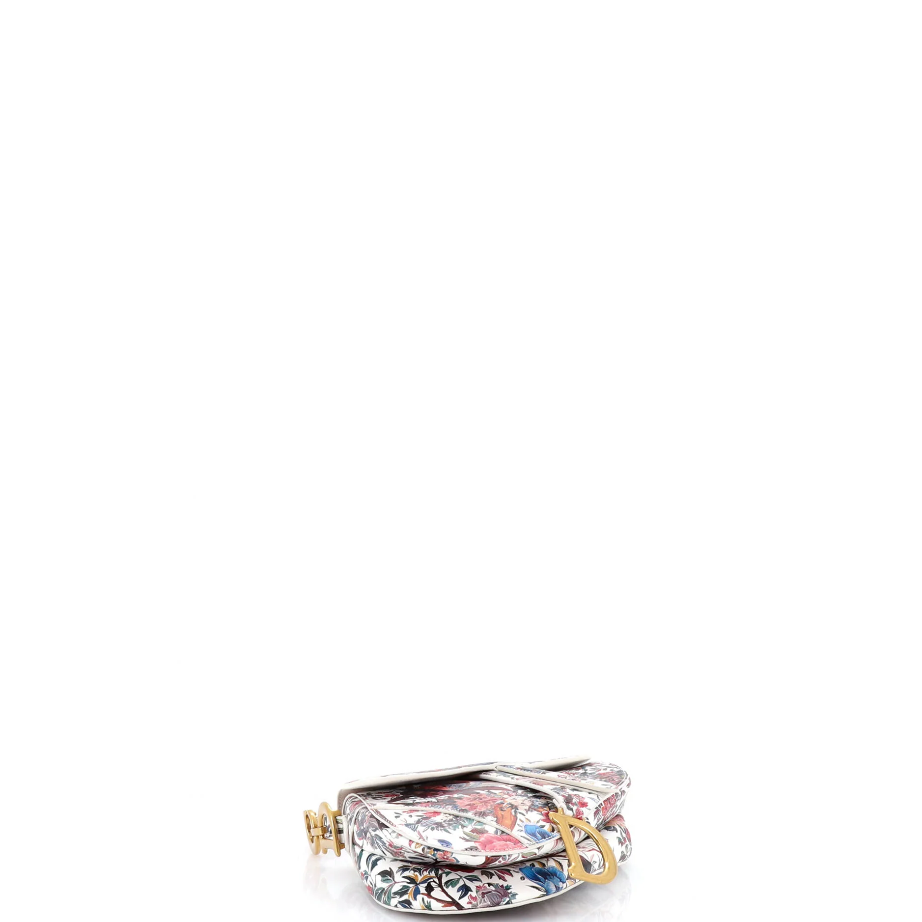 Saddle Handbag with Strap Printed Leather Medium - Image 4