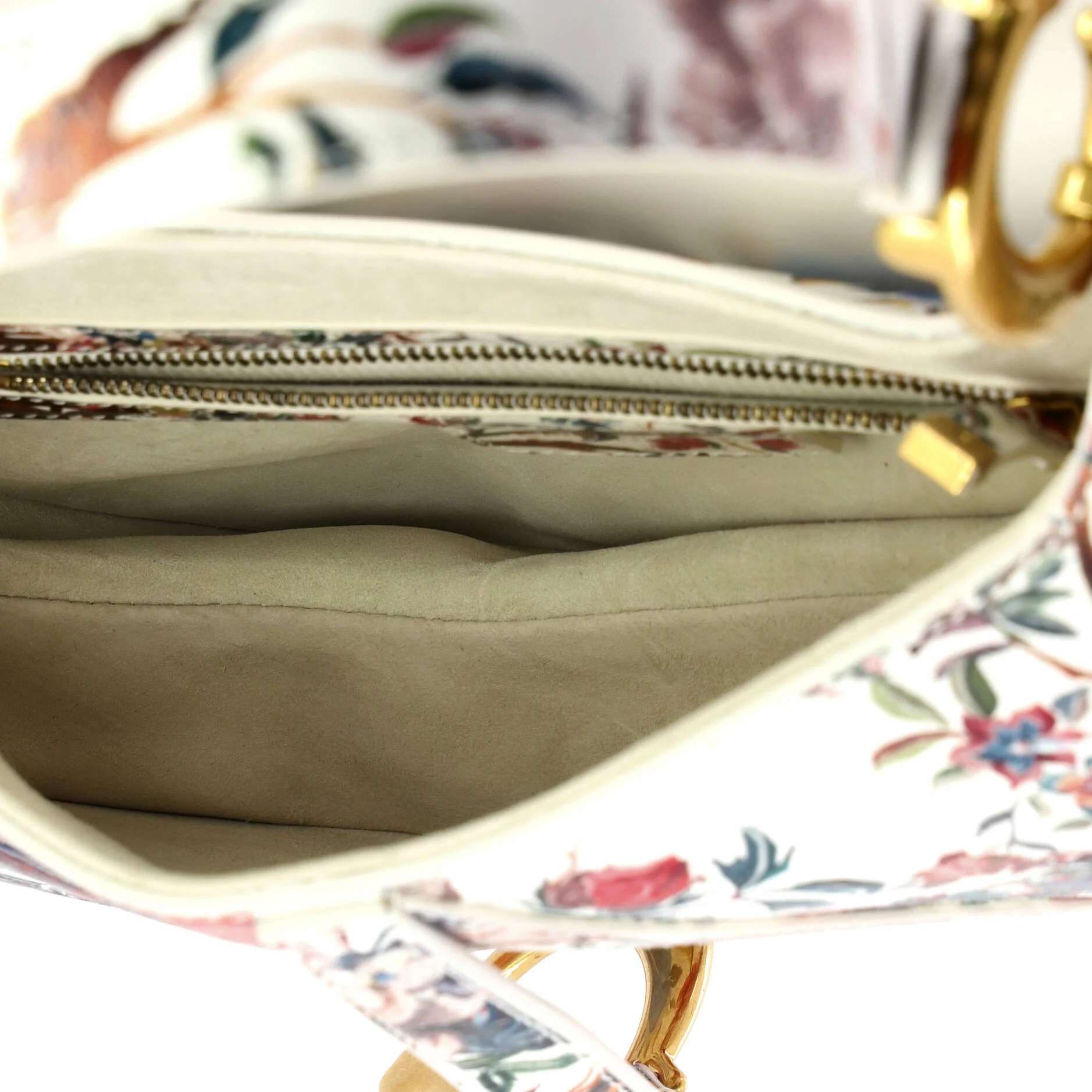 Saddle Handbag with Strap Printed Leather Medium - Image 5