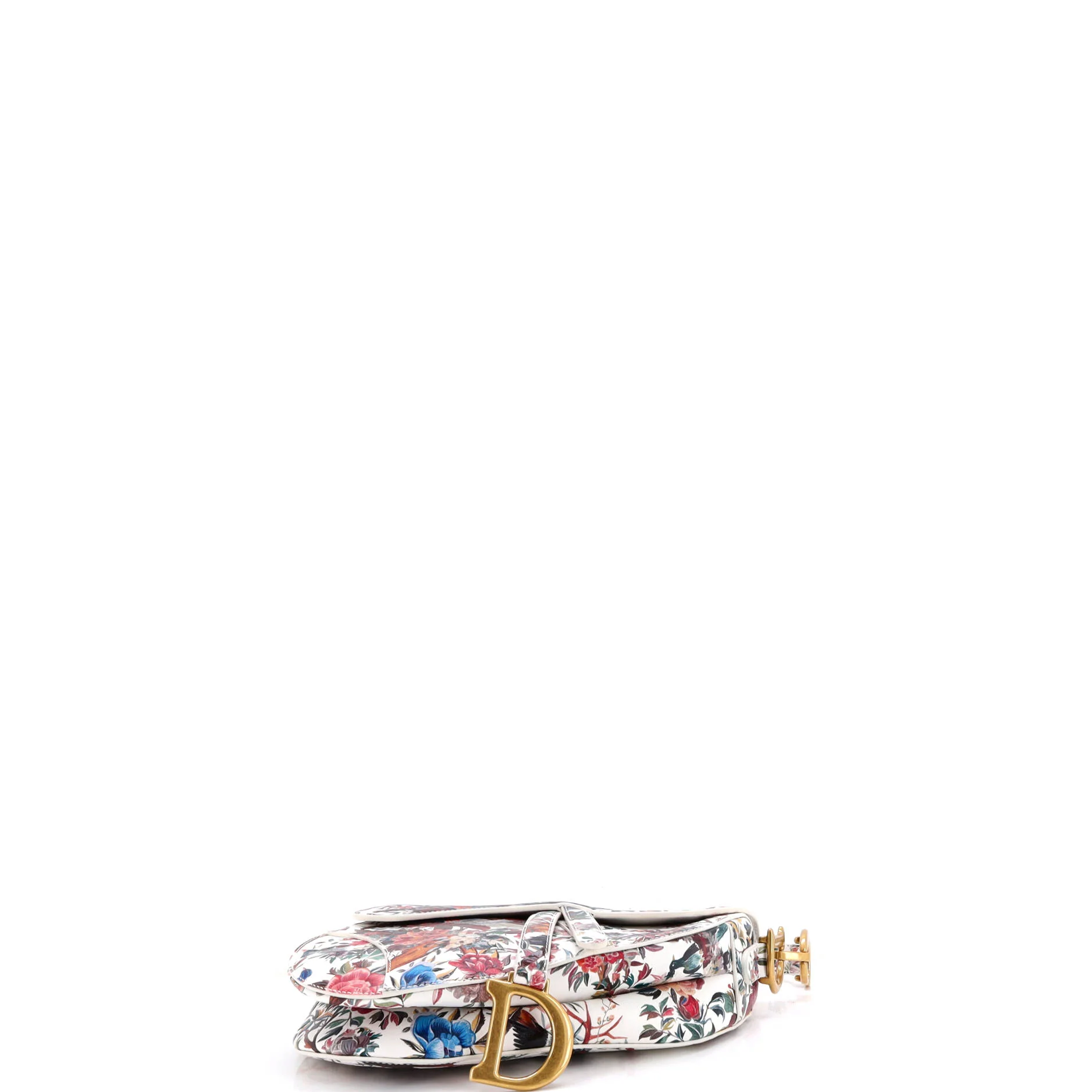 Saddle Handbag with Strap Printed Leather Medium - Image 4