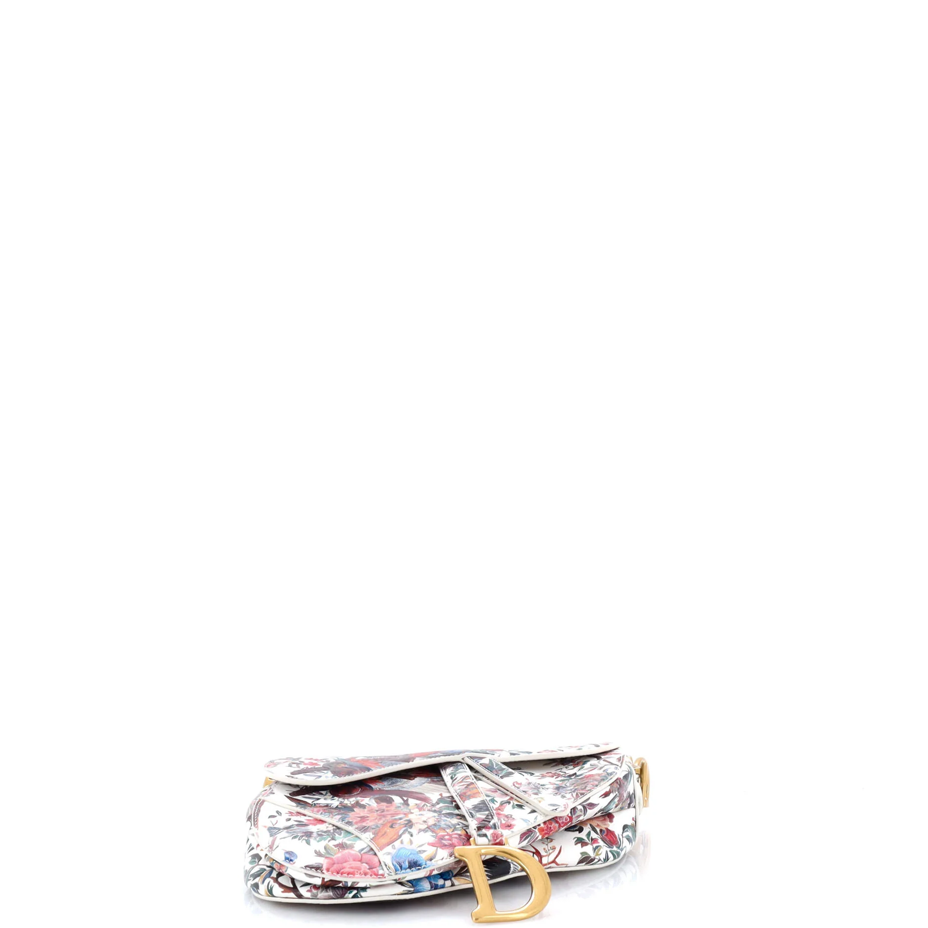 Saddle Handbag with Strap Printed Leather Medium - Image 4