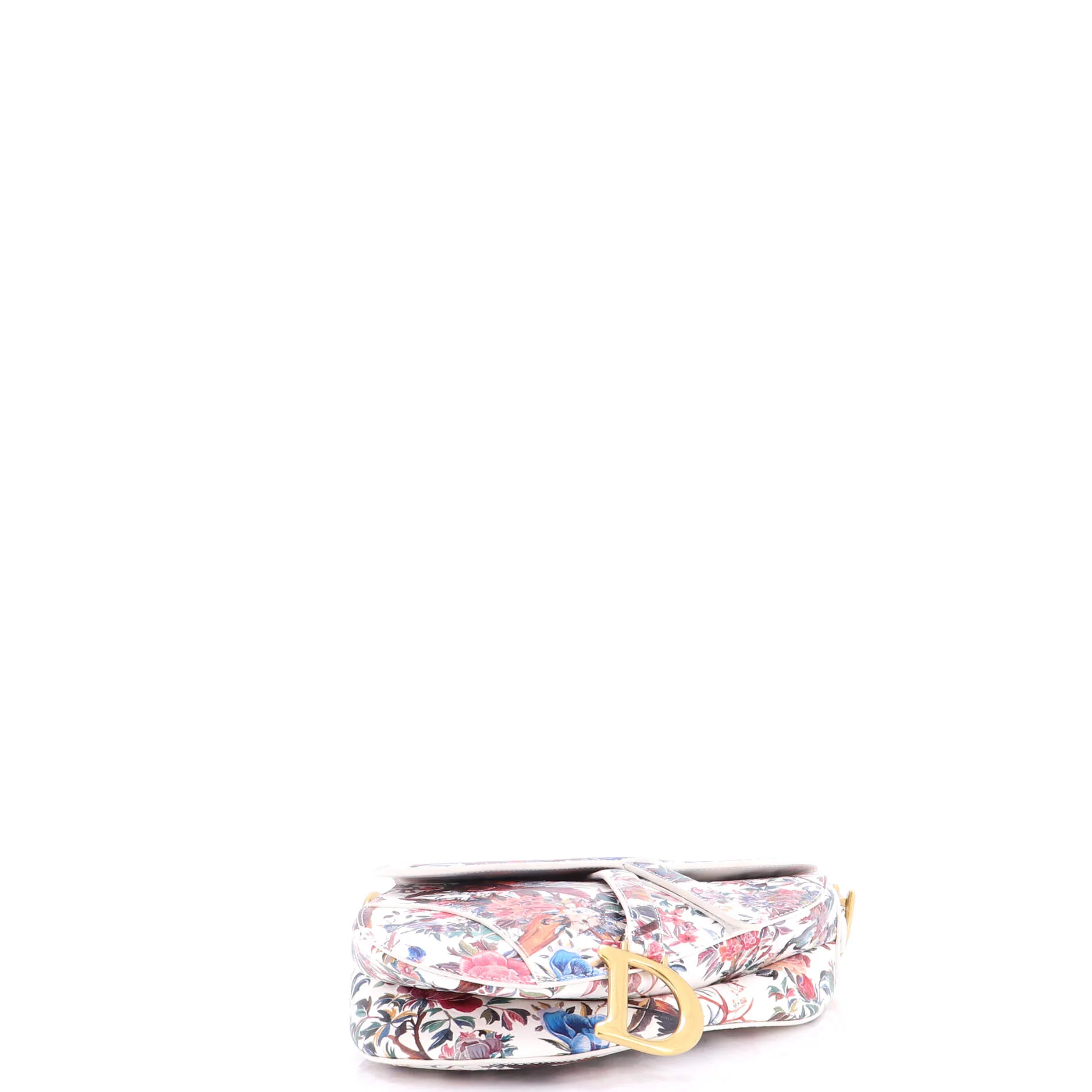 Saddle Handbag with Strap Printed Leather Medium - Image 4