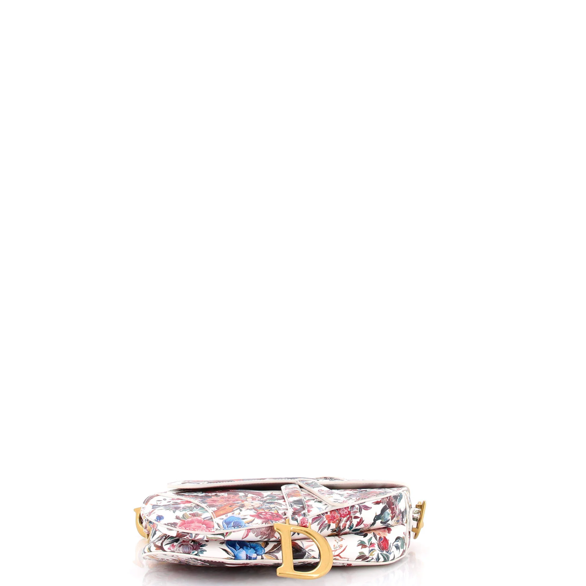 Saddle Handbag with Strap Printed Leather Medium - Image 4