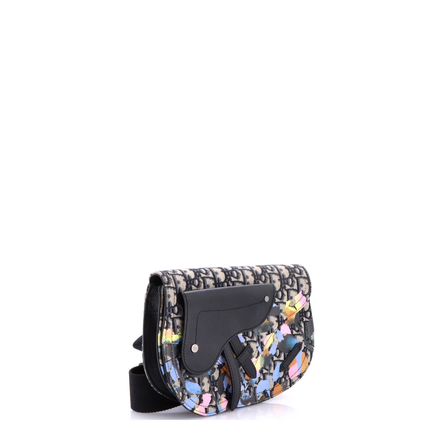 Saddle Messenger Pouch Alex Foxton Floral Oblique Canvas - Image 2