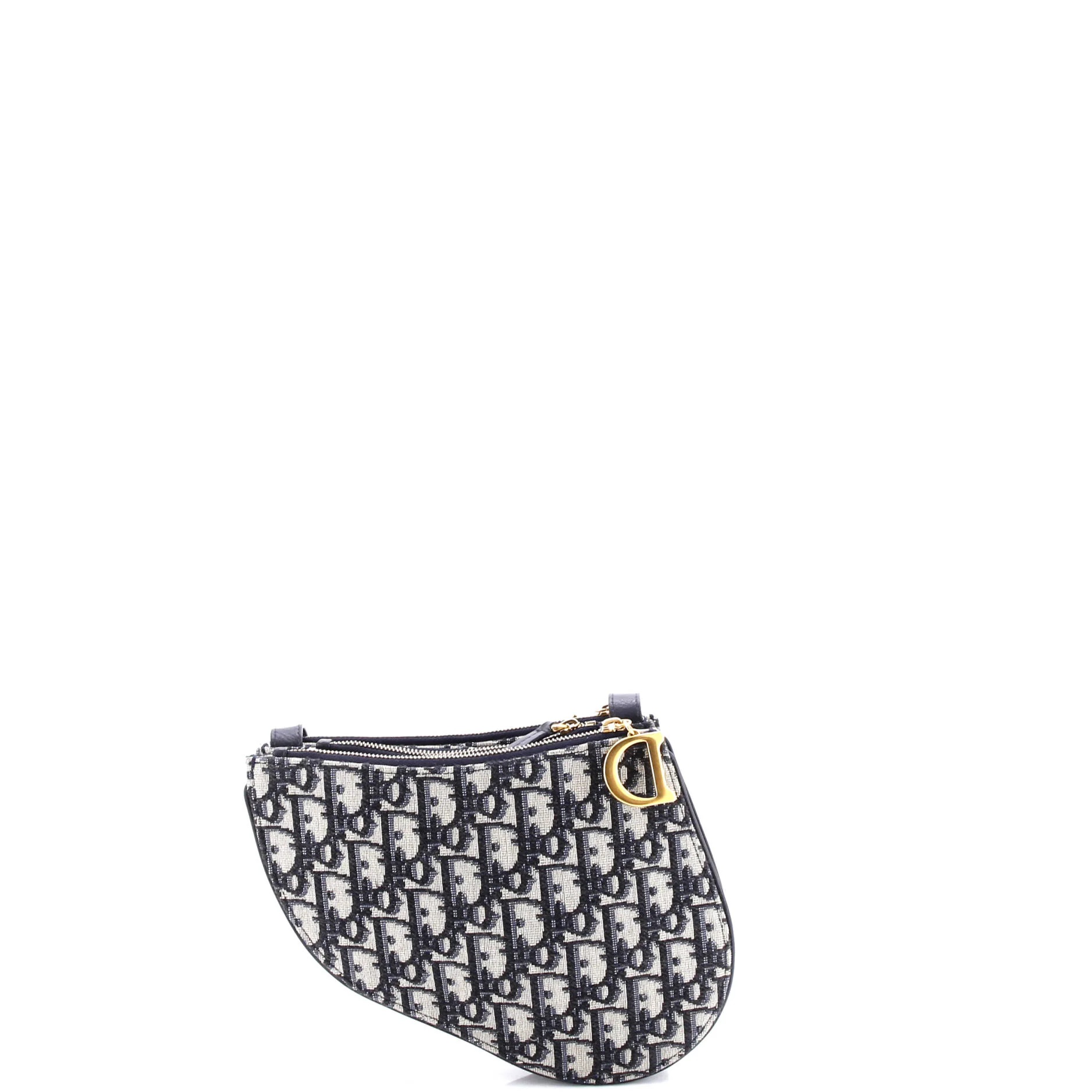 Saddle Triple Zip Crossbody Pouch Oblique Canvas - Image 3