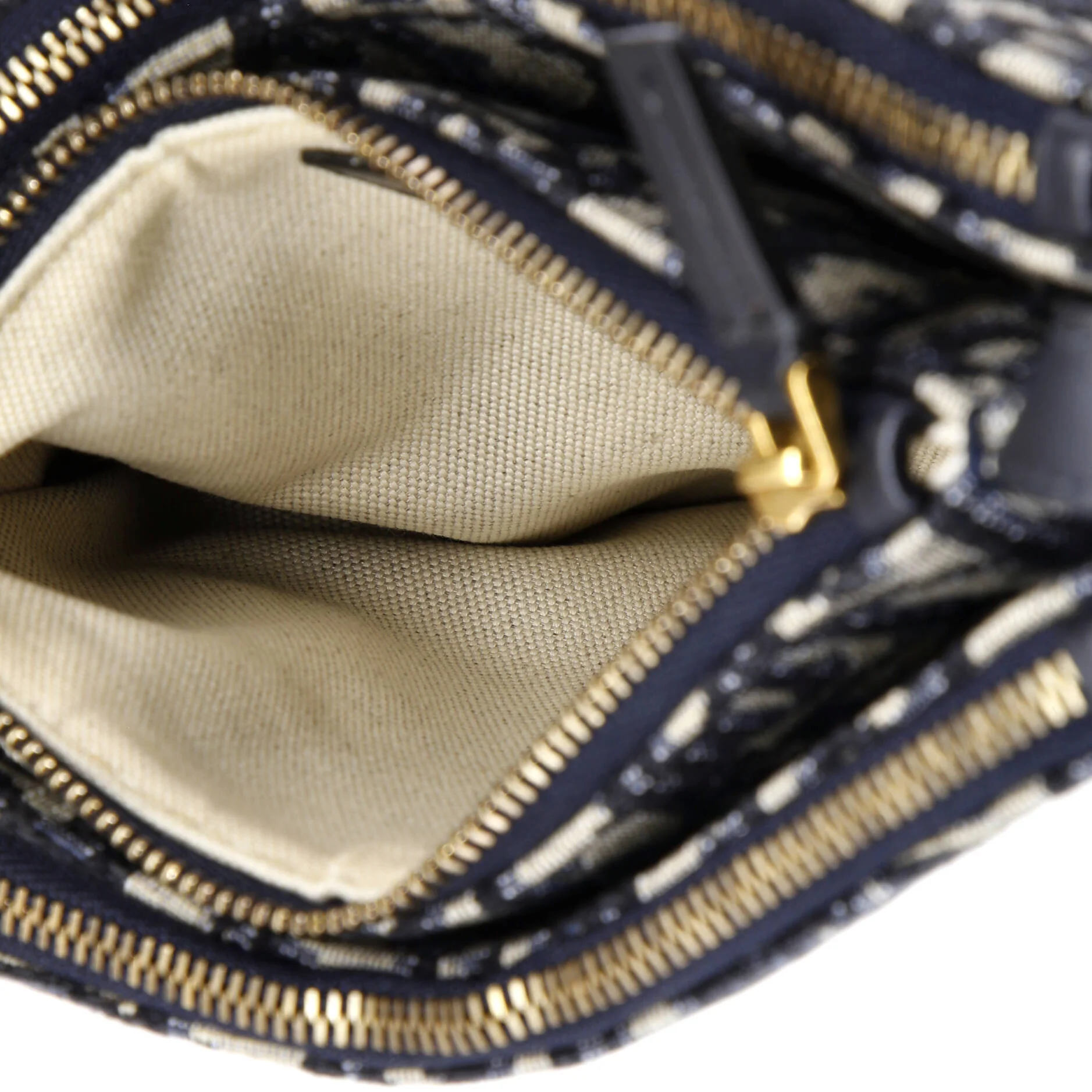 Saddle Triple Zip Crossbody Pouch Oblique Canvas - Image 5