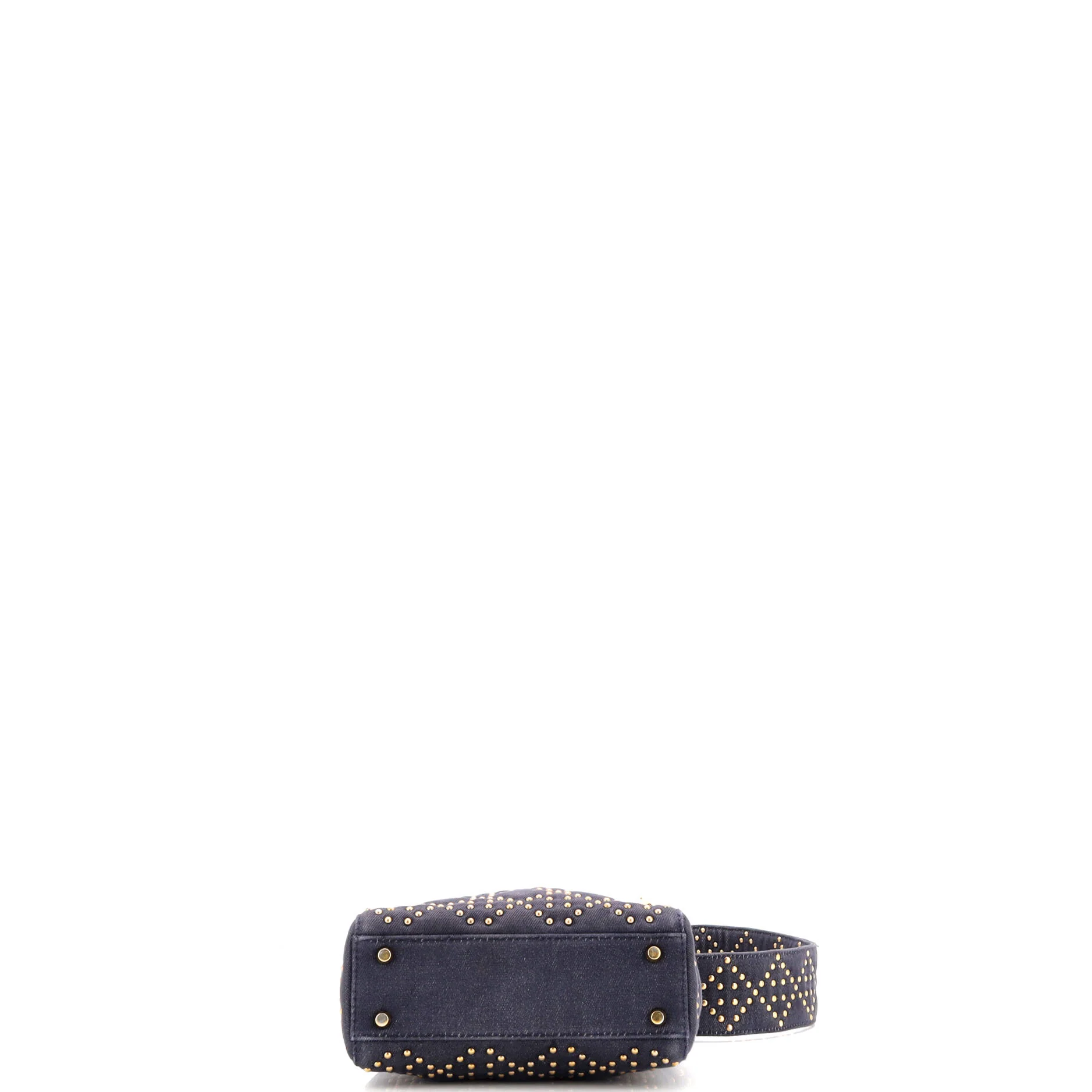 Supple Lady Dior Bag Cannage Studded Denim Mini - Image 4