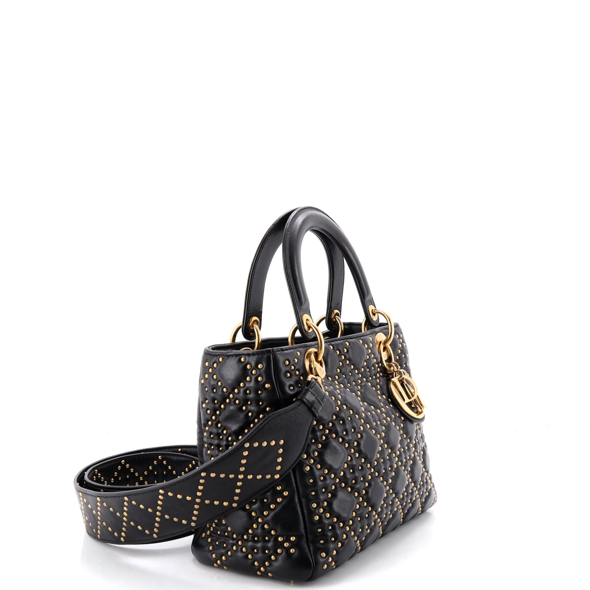 Supple Lady Dior Bag Cannage Studded Lambskin Medium - Image 2
