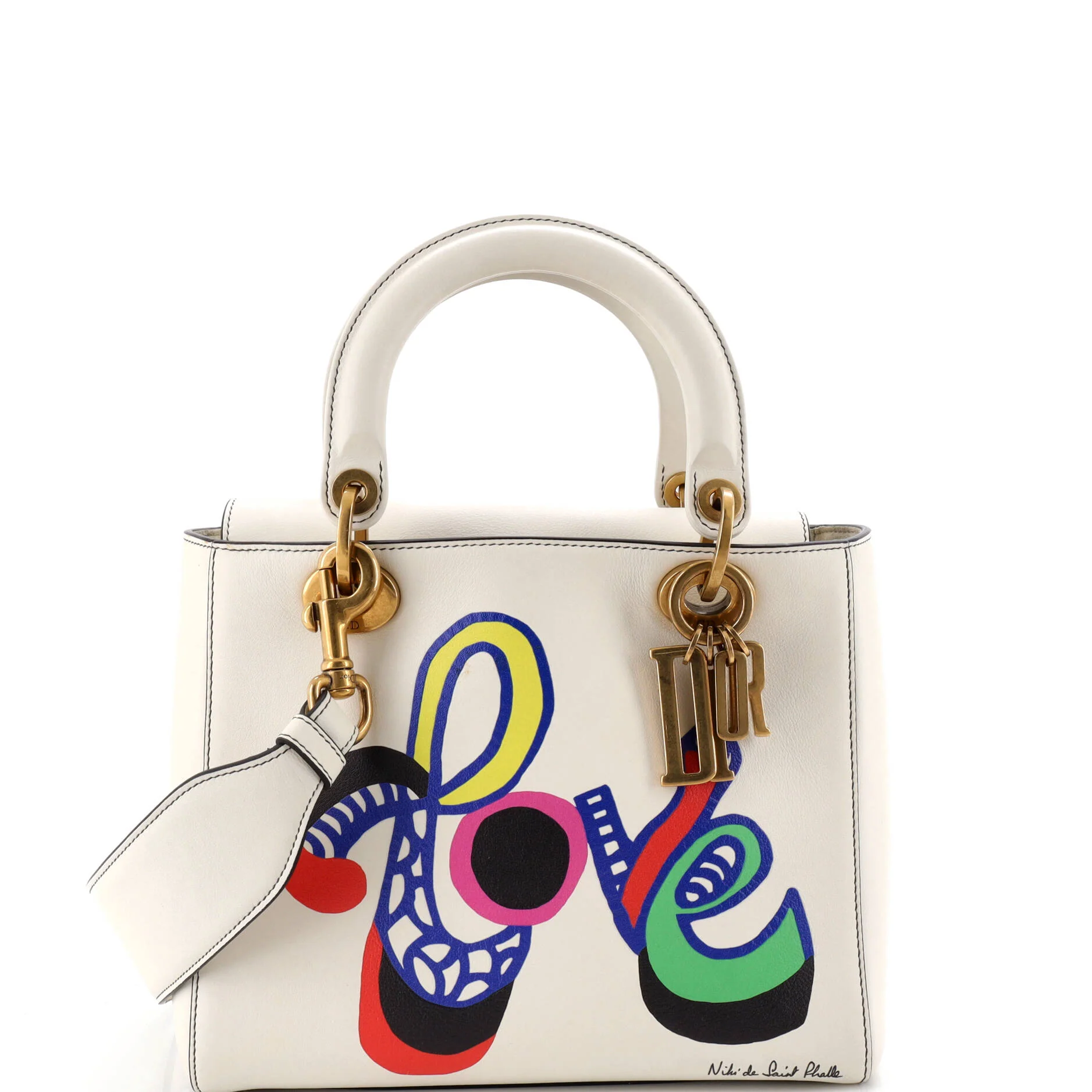 Supple Lady Dior Bag Limited Edition Niki de Saint Phalle Printed Leather Medium