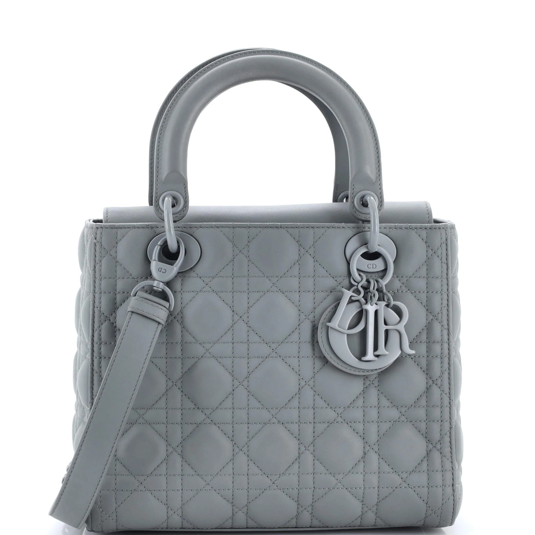 Ultra Matte Lady Dior Bag Cannage Quilt Calfskin Medium
