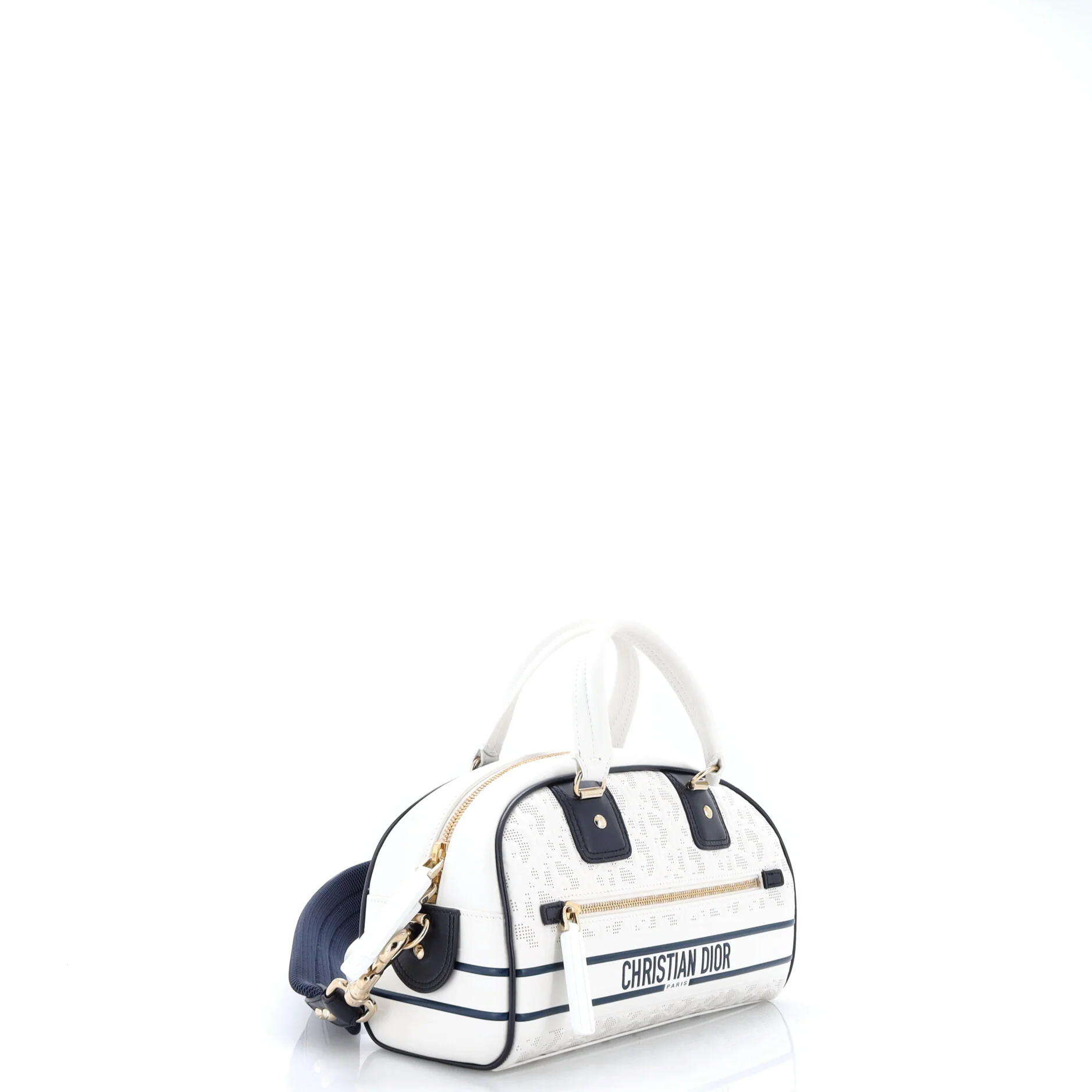 Vibe Zip Bowling Bag Oblique Perforated and Embossed Calfskin Small - Image 2