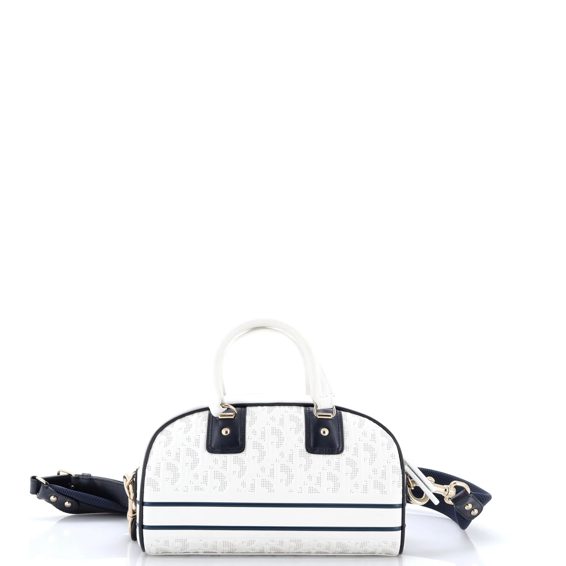 Vibe Zip Bowling Bag Oblique Perforated and Embossed Calfskin Small - Image 3