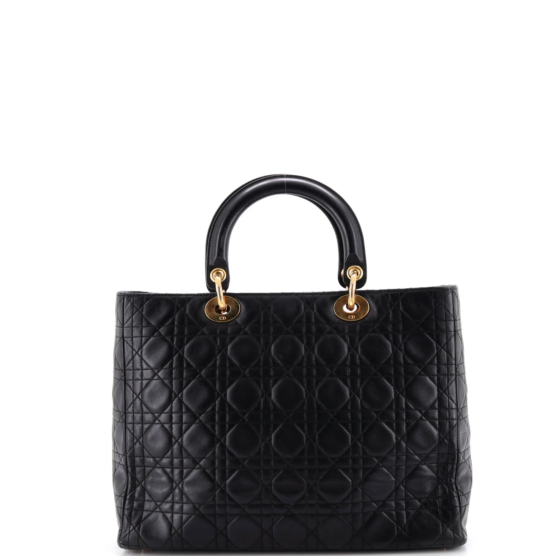 Vintage Lady Dior Bag Cannage Quilt Lambskin Large - Image 3