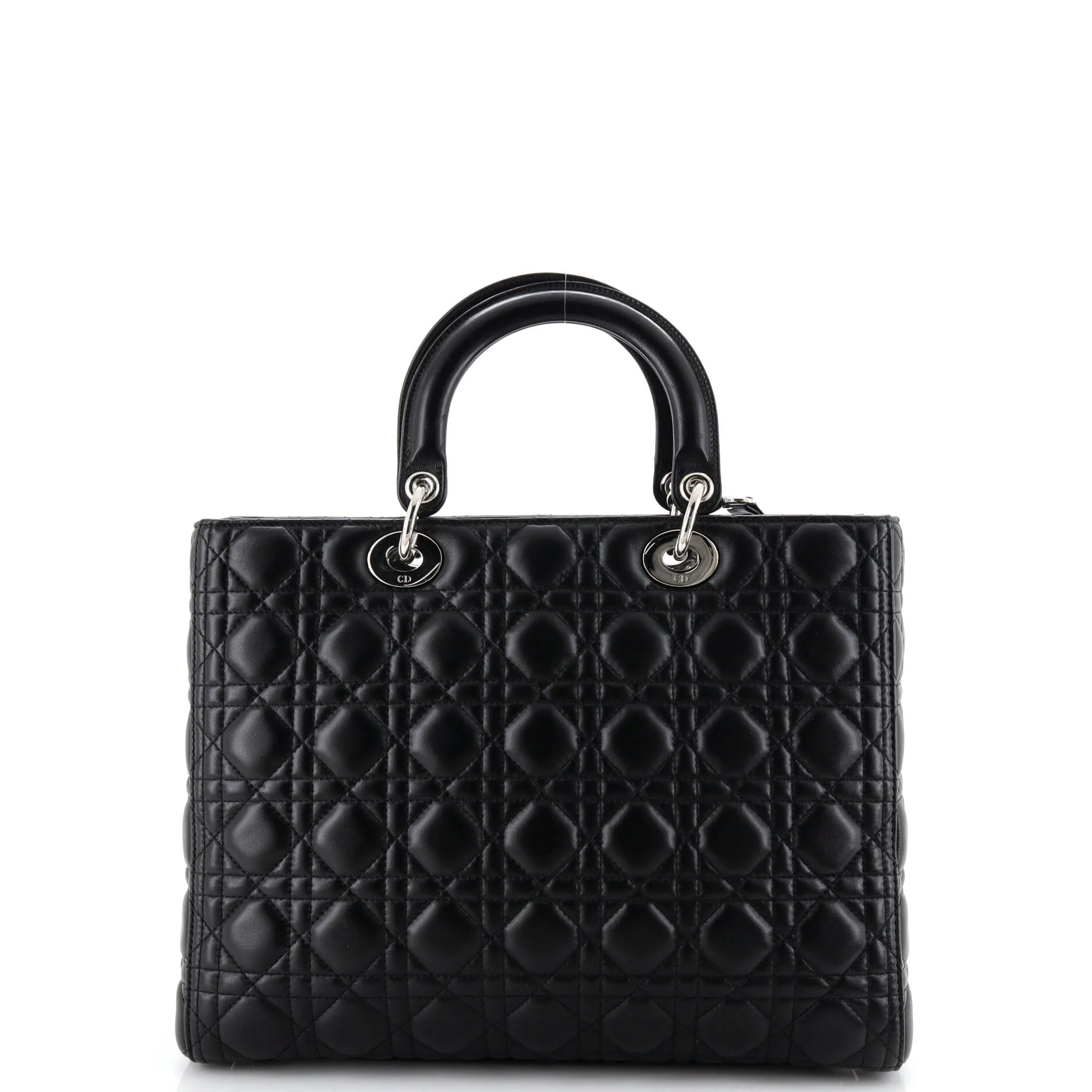 Vintage Lady Dior Bag Cannage Quilt Lambskin Large - Image 3